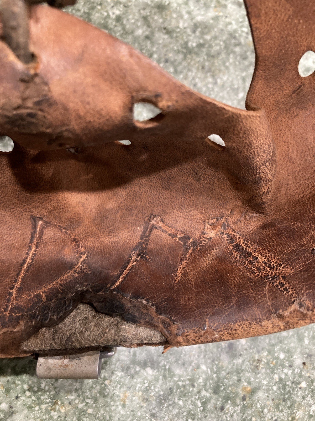 WWII German Helmet Liner Size 66n.A. – 59 with Aluminum Band – DRP 1939 Dated