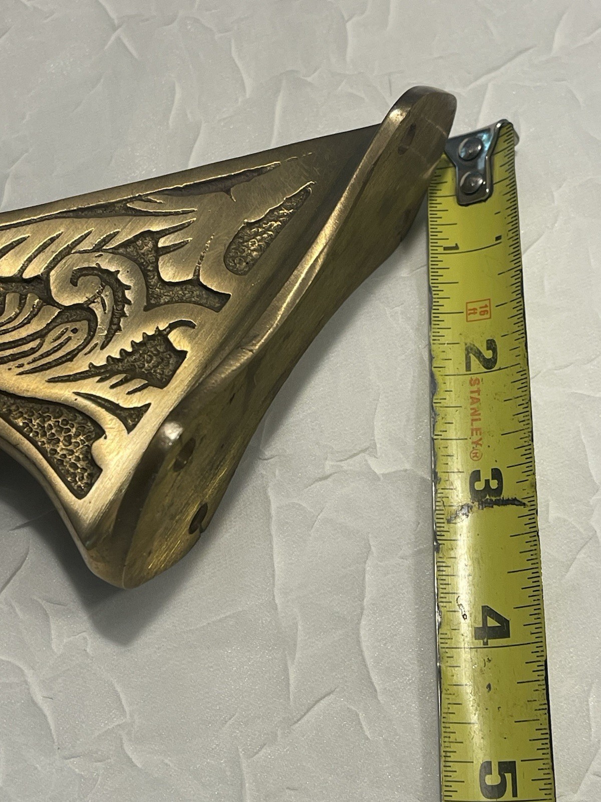 Swing Arm Cast Solid Brass Bar Foot Rail 2 Inches