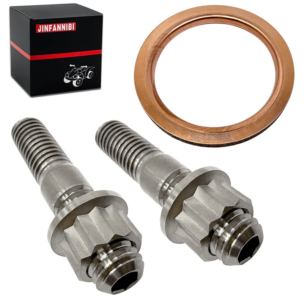 Cylinder Exhaust Studs Muffler Bolt Gasket Kit For Yamaha YFZ450W YFZ450RW 12-13