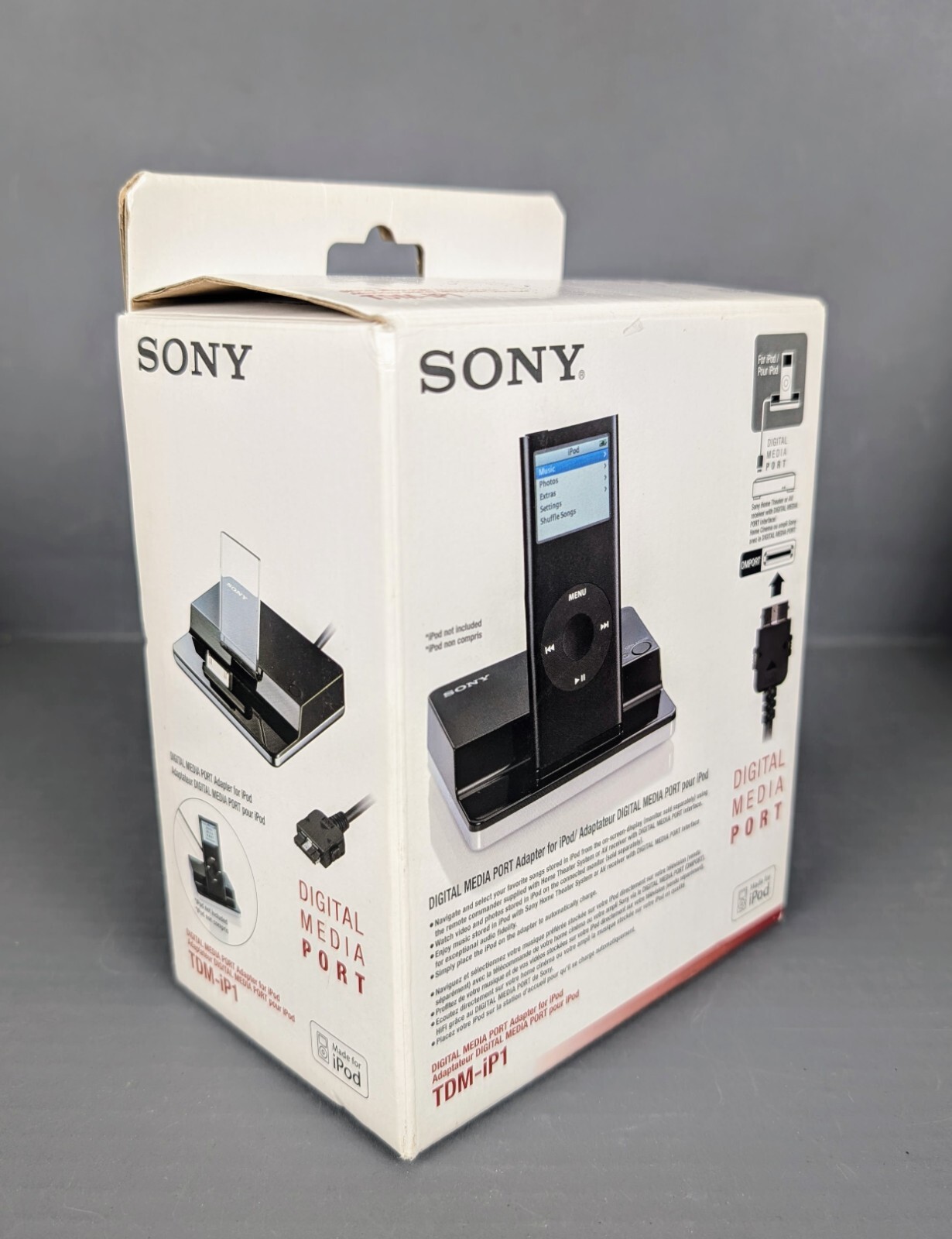 SEALED Sony TDM-iP1 Digital Media Port Adapter iPod Docking Station NIB