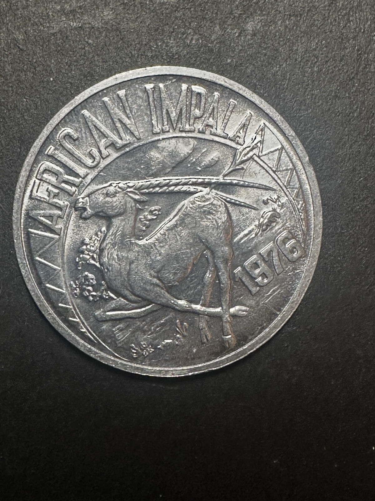 1916 African Impala Zulu Social Aide Pleasure Club Silver Round