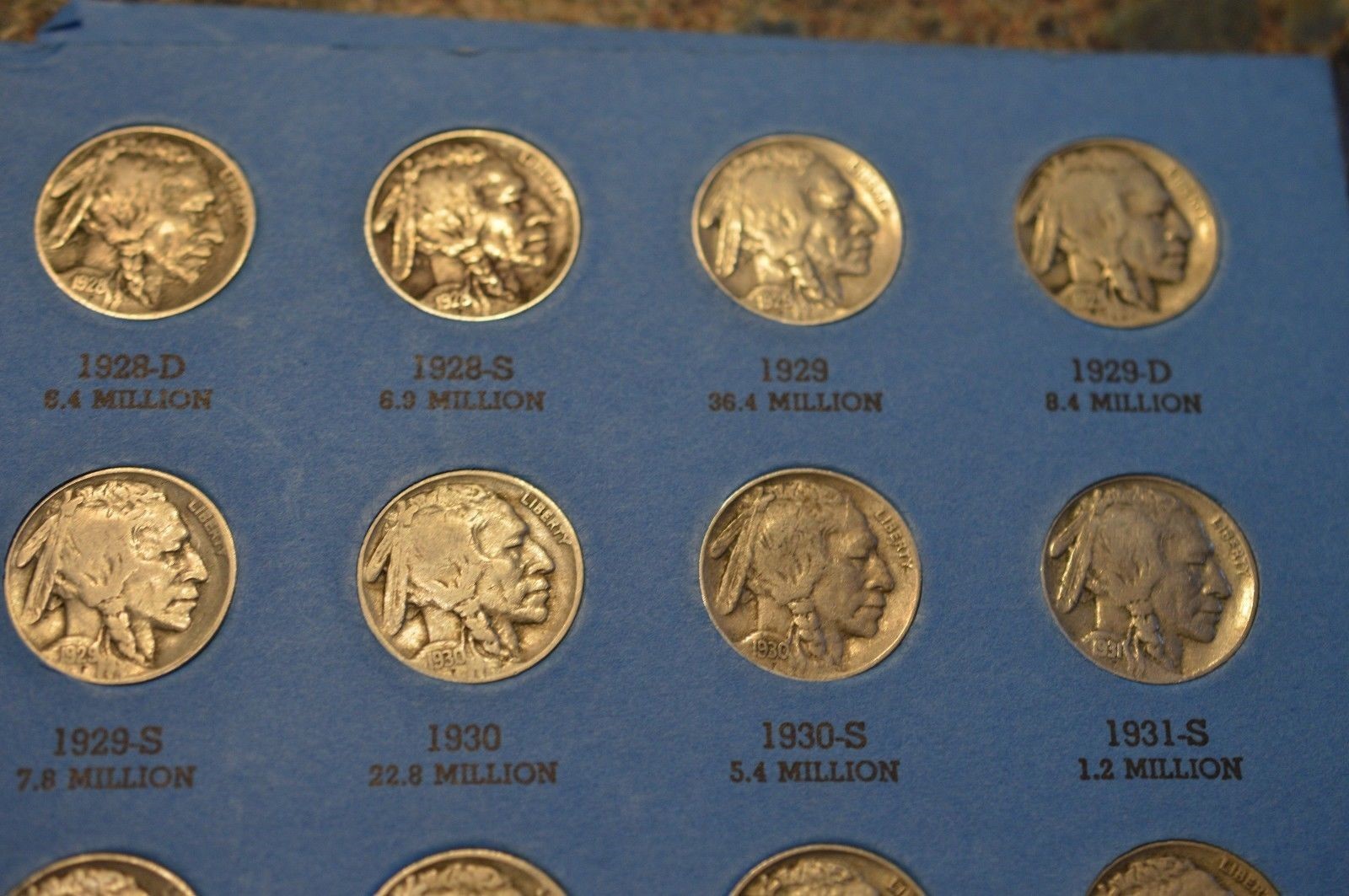 MAGNIFICENT BUFFALO NICKEL COLLECTION 1913-38!  10 SEMI-KEYS! 44 COINS