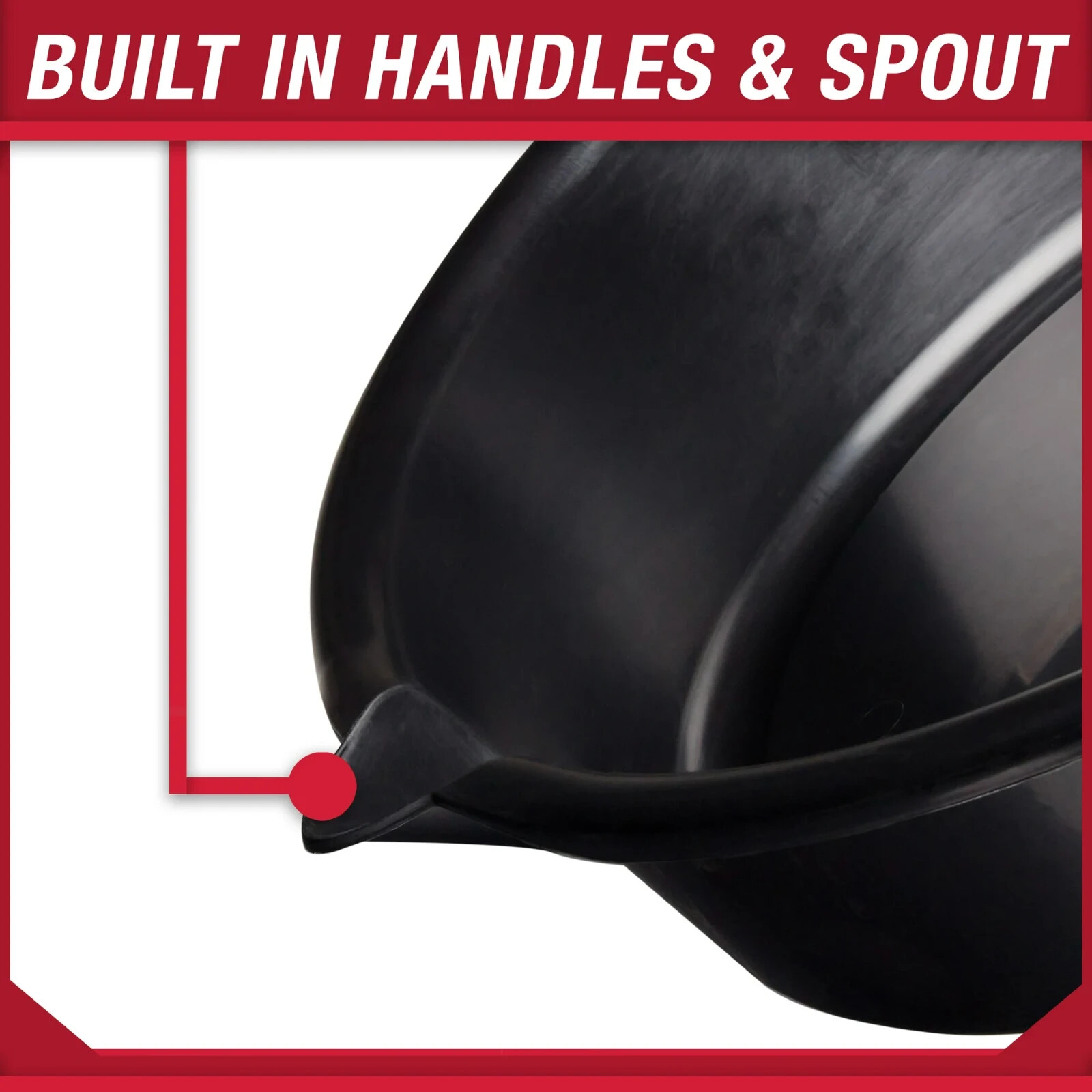 Hyper Tough Automotive 7-Quart Capacity - Oil Drain Pan Spout for Easy Recycling