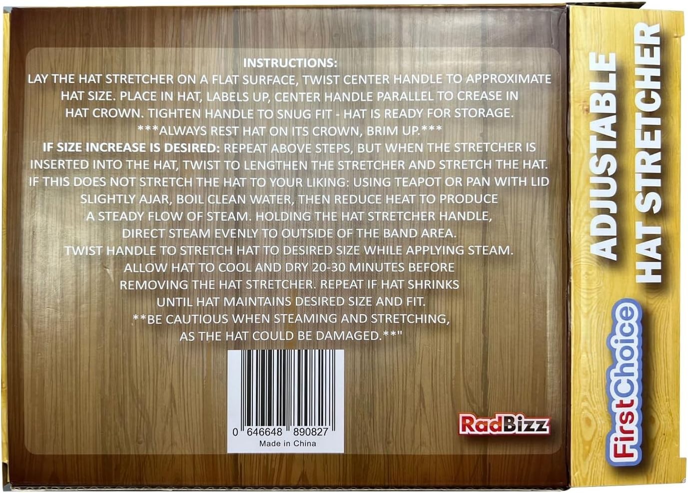 Wood Hat Stretcher Fitted Cowboy Hat Stretching Tool Unisex Adjustable