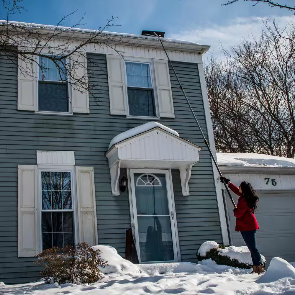 86 In. Aluminum Handle 17 Ft. Telescoping Roof Rake