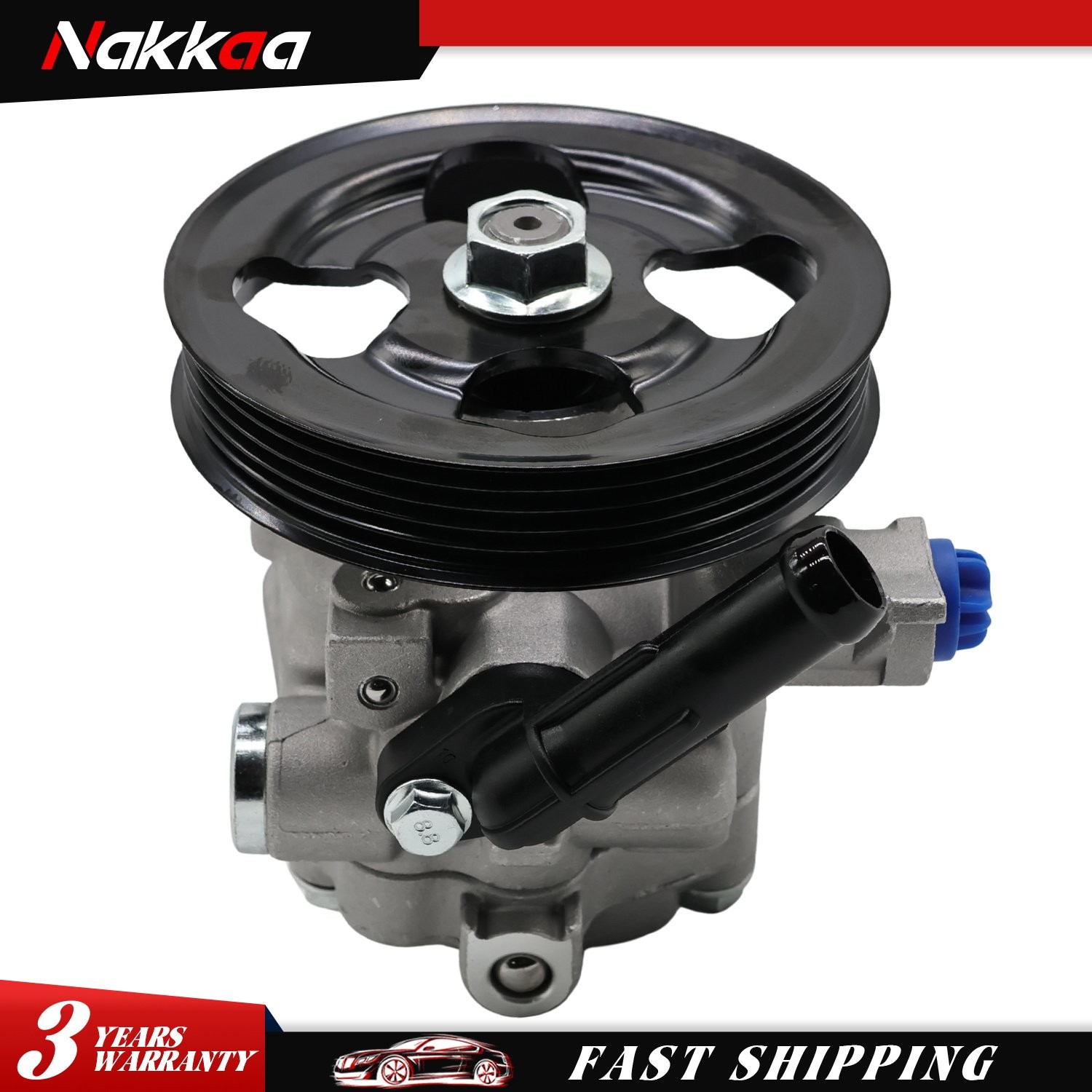 Power Steering Pump w/ Pulley 34430-AG03B for 05-09 Subaru Legacy Outback 2.5L