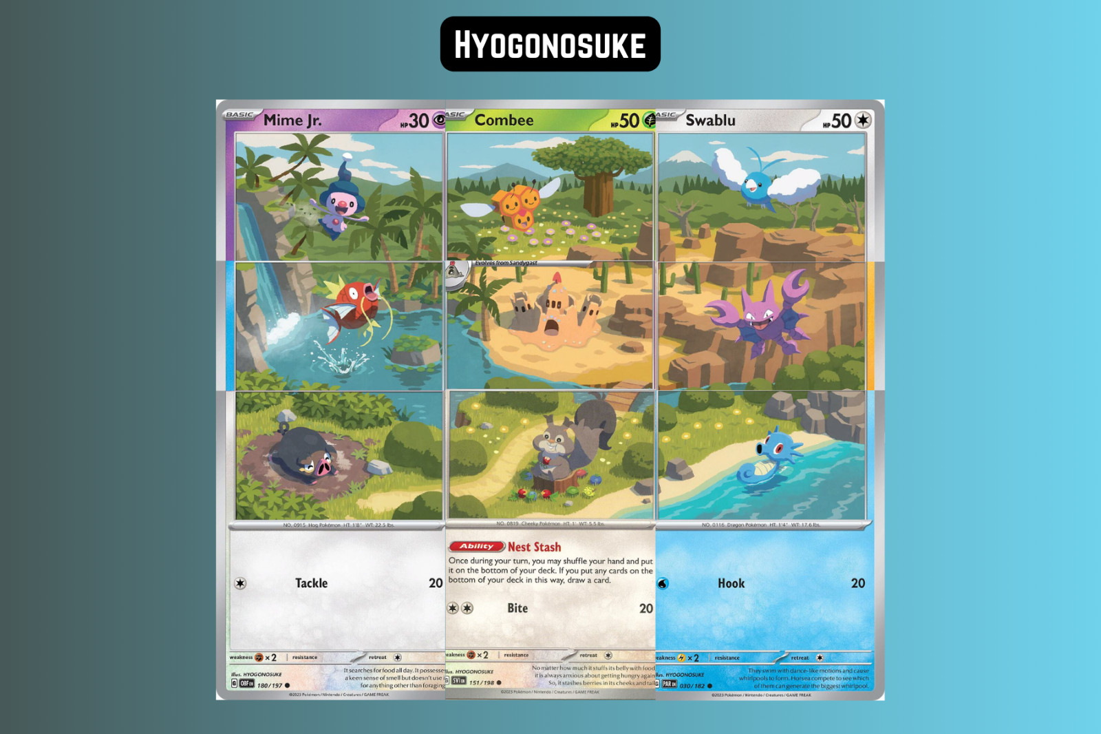 Choose Your Connected Puzzle Art Pokemon Set! Hyogonosuke, Teeziro, Ayako Ozaki
