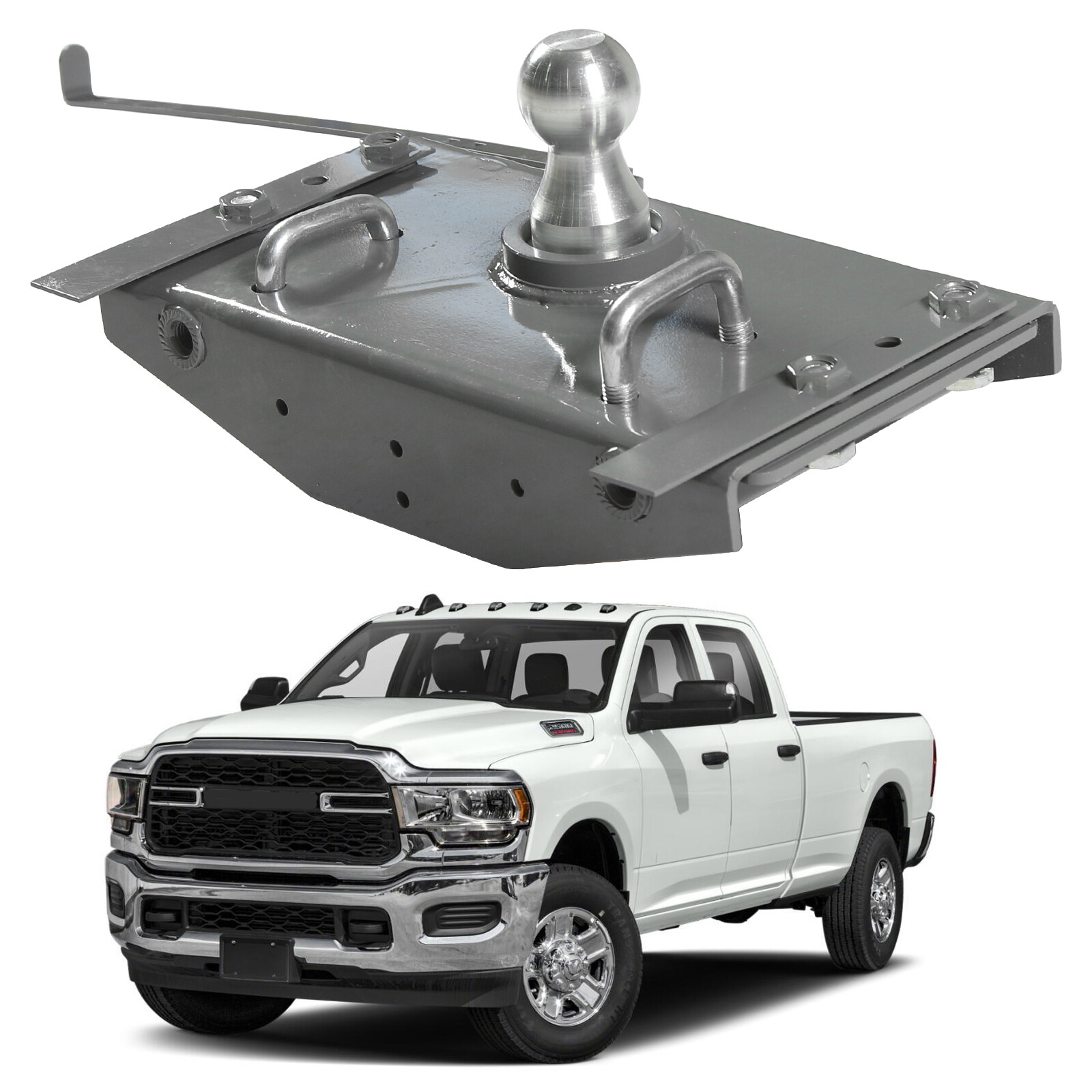 Turnoverball Gooseneck 5th Wheel Hitch Fit For 2019-2024 Dodge Ram 2500 3500
