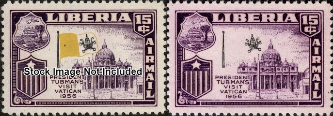 Centsational- EFO Liberia SN C117 MNH OG Changeling (Missing Yellow)