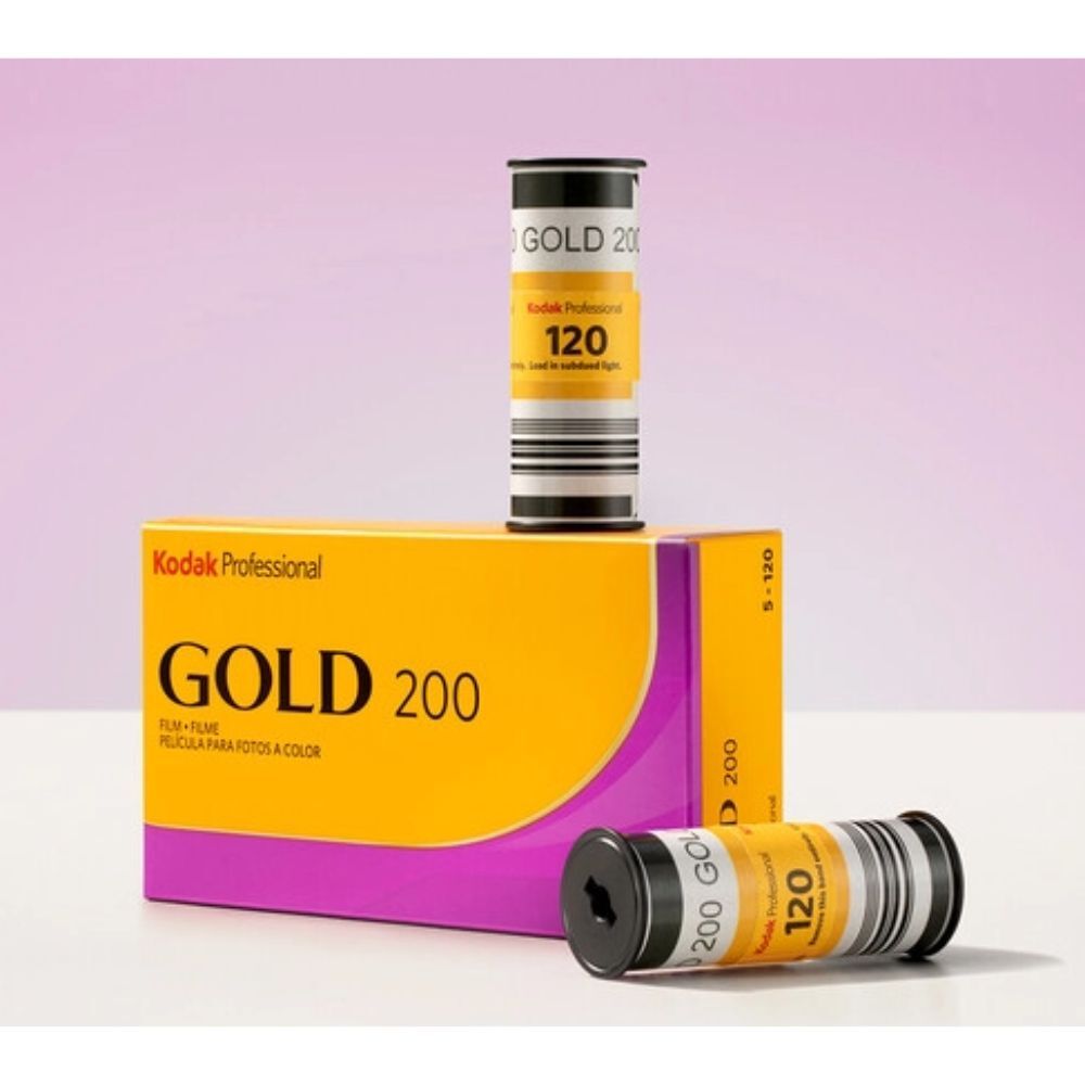 Kodak Professional Gold 200 Color Negative Film (120 Roll Film, 5-Pack)