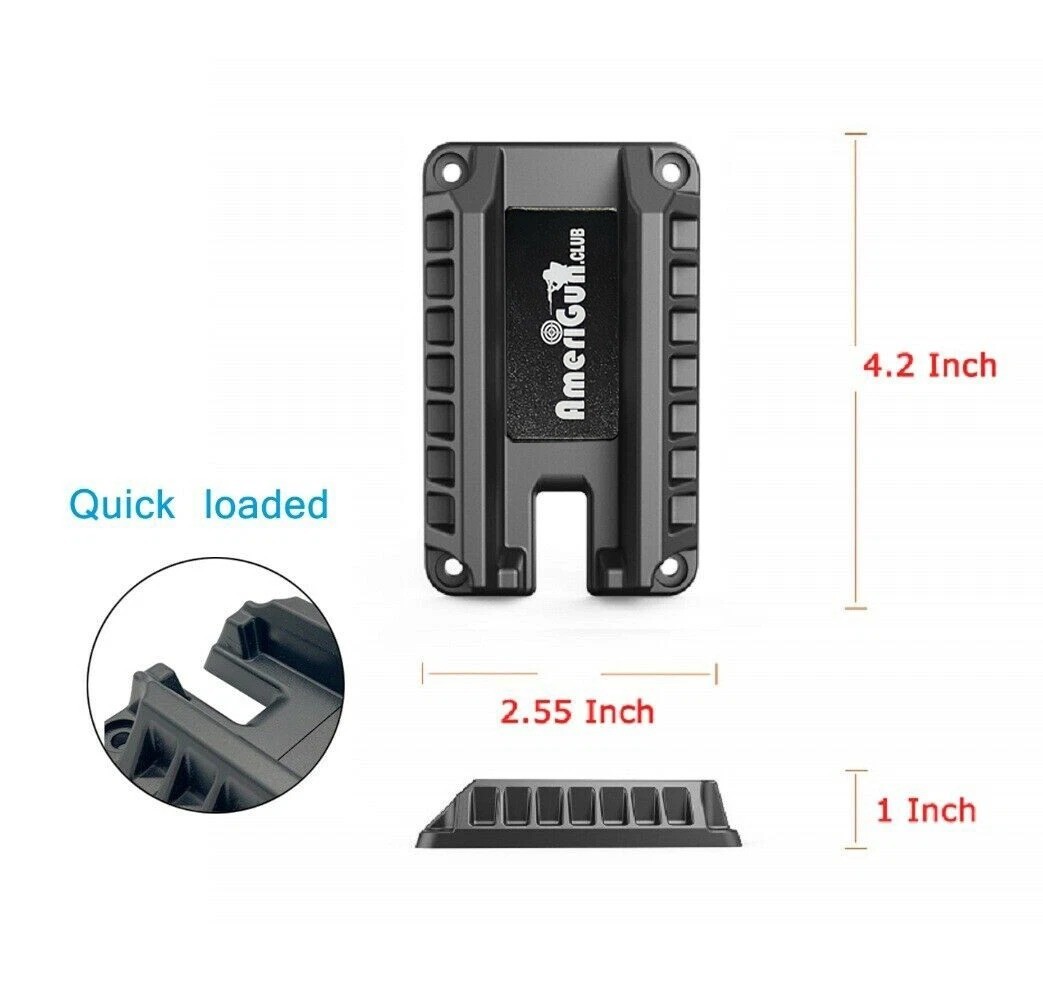 Magnetic Gun Mount Holster for Flat Top Handguns – Concealed QuickDraw Holder