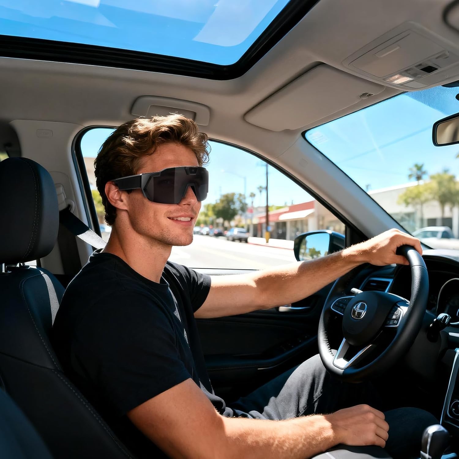 Smart Camera Glasses for Action Sports, HD Video Recording Glasses with 64GB Mem