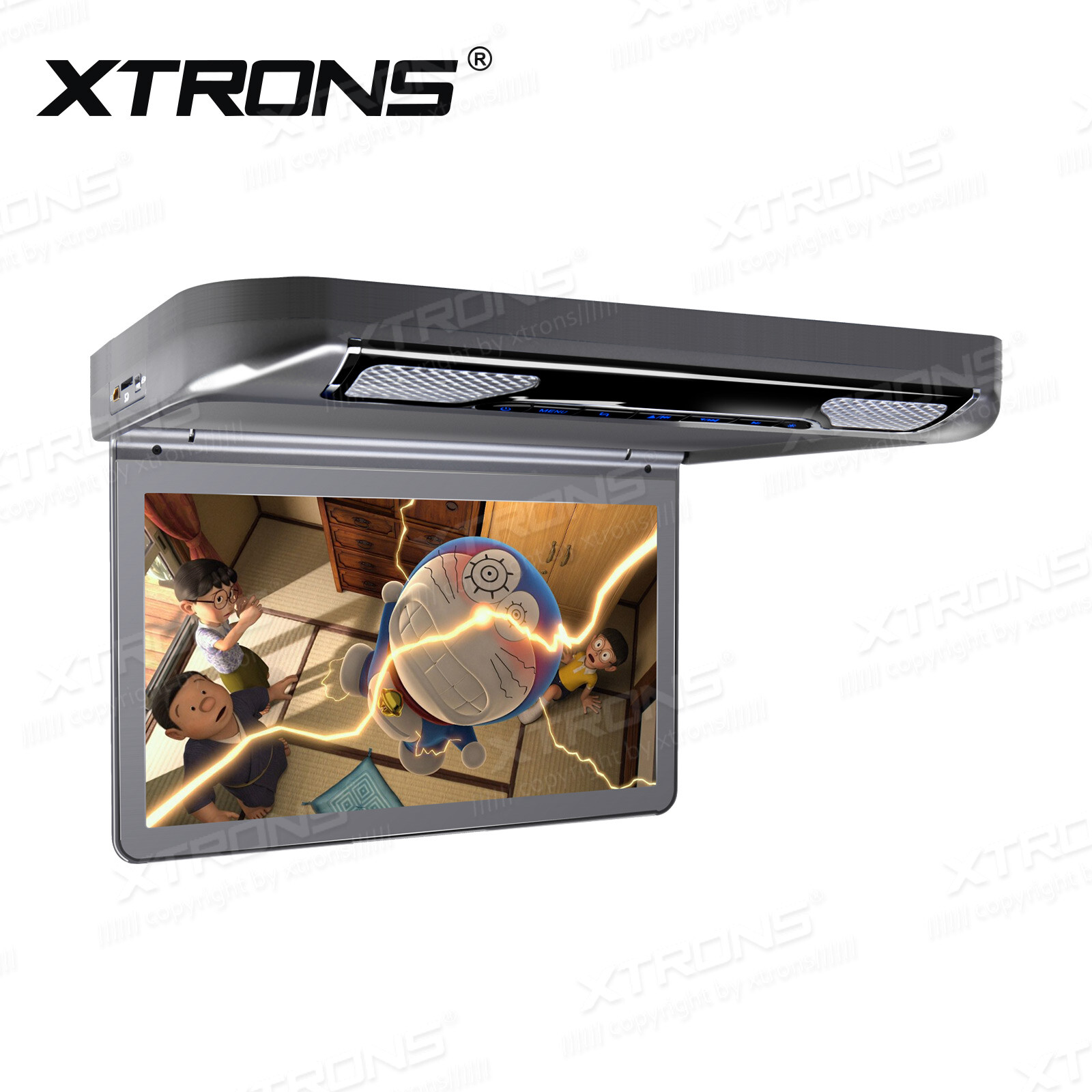 13.3" Car Roof Overhead DVD Player Mount Flip Down Monitor HDMI/USB/SD 1080P HD