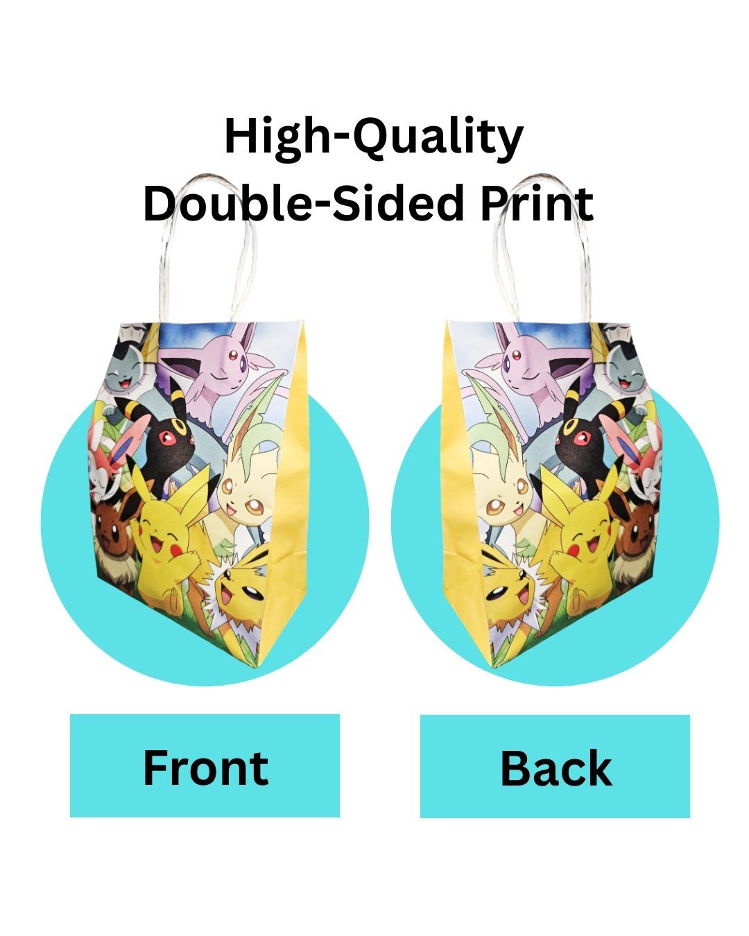 20 Pcs Pokemon Party Gift Bags, Birthday Party Bags, Goodie Bags