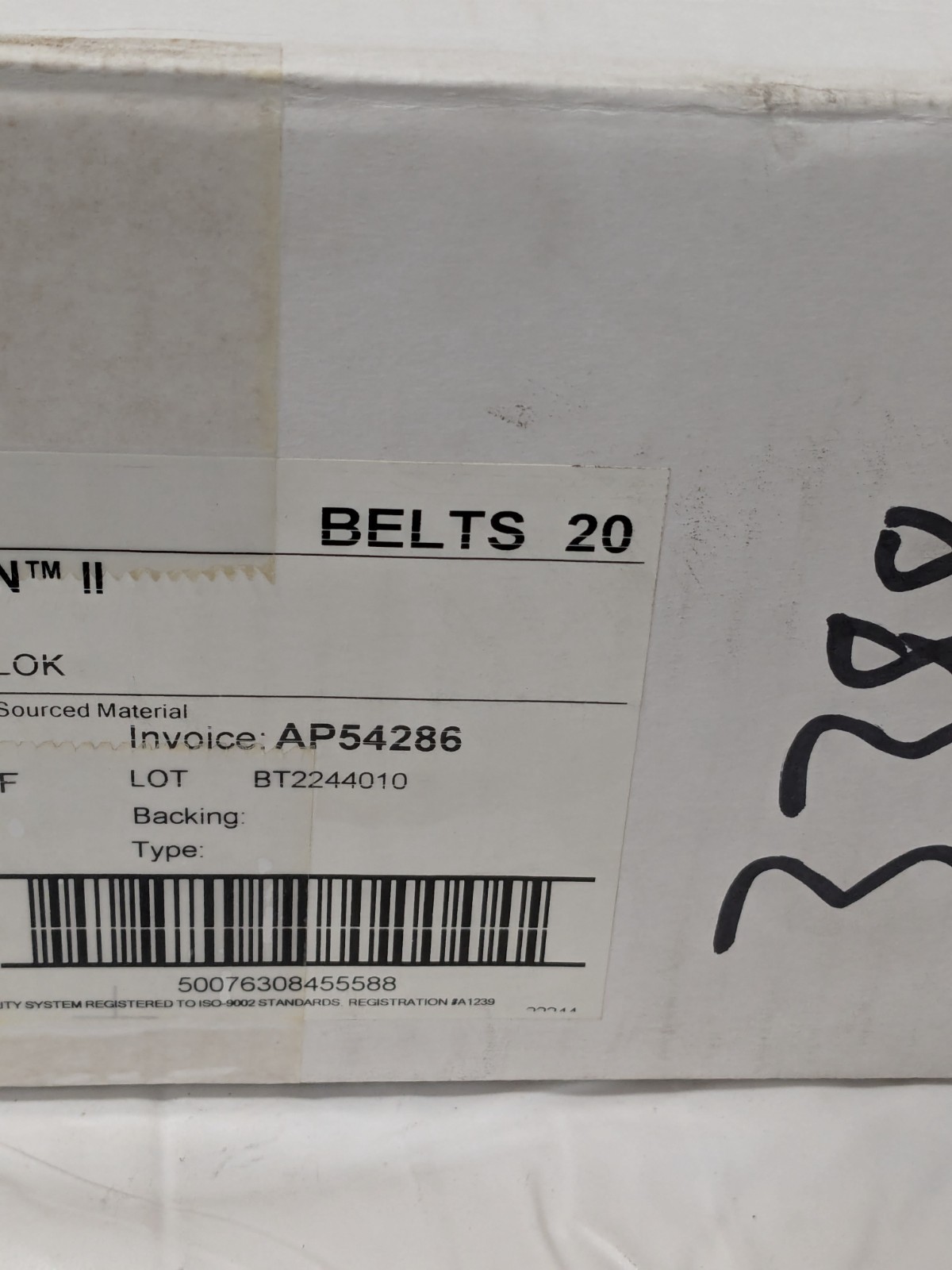 3M Abrasive Belt: 6" Wide, 48" OAL, 60 Grit, Ceramic Box of 20 7010362608