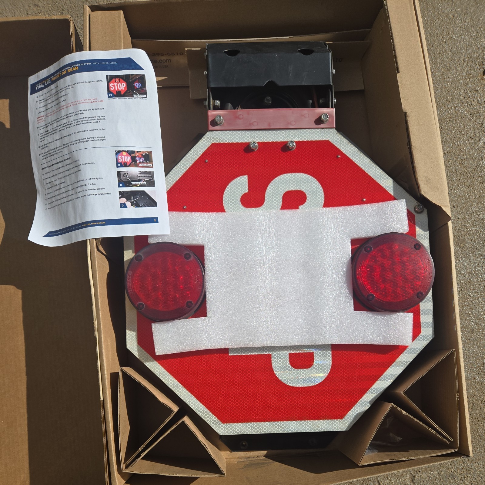 SAFE FLEET 2970C School Bus LED Stop Arm Sign