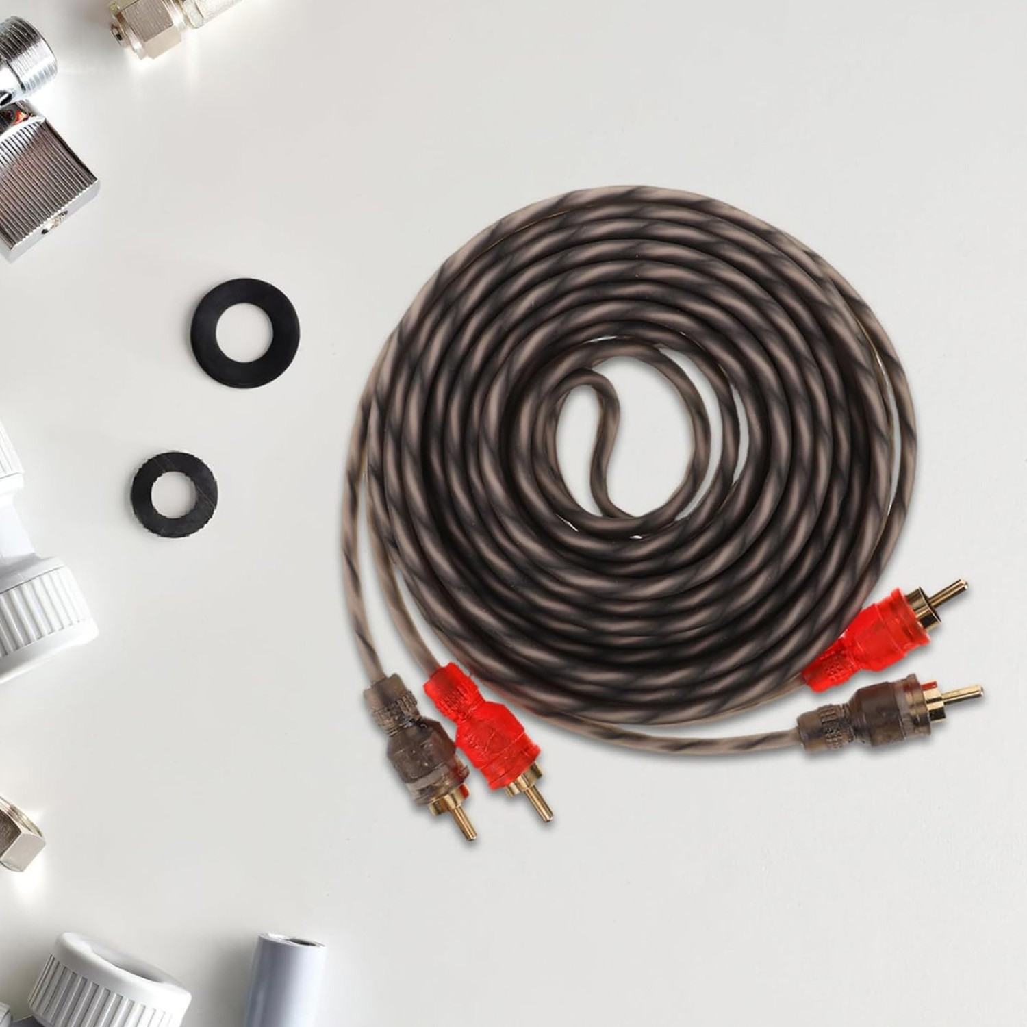 200X RCA Audio Cable Twisted Pair with Noise Reduction Interconnect Amp Wire Lot