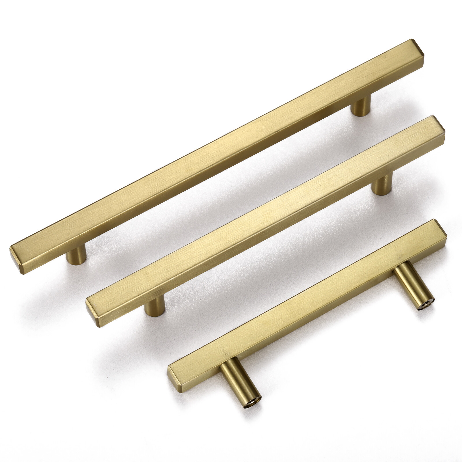 Stainless Steel Kitchen Square Cabinet Handles T Bar Drawer Pulls Black Gold US