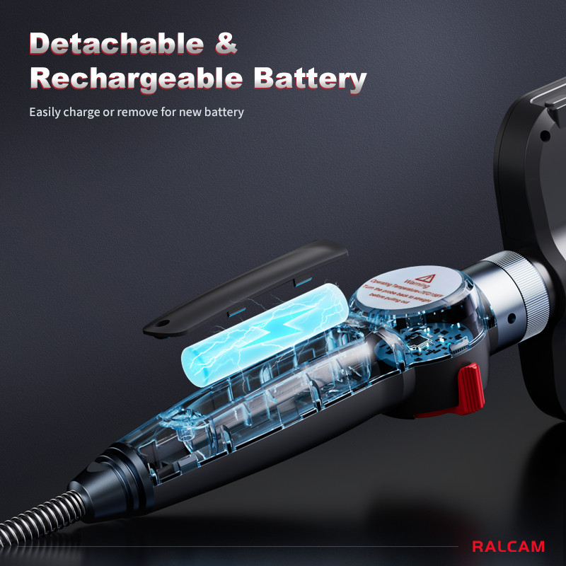 Ralcam Dual Lens Articulating Borescope 5" Endoscope Inspection Camera 5FT Semi