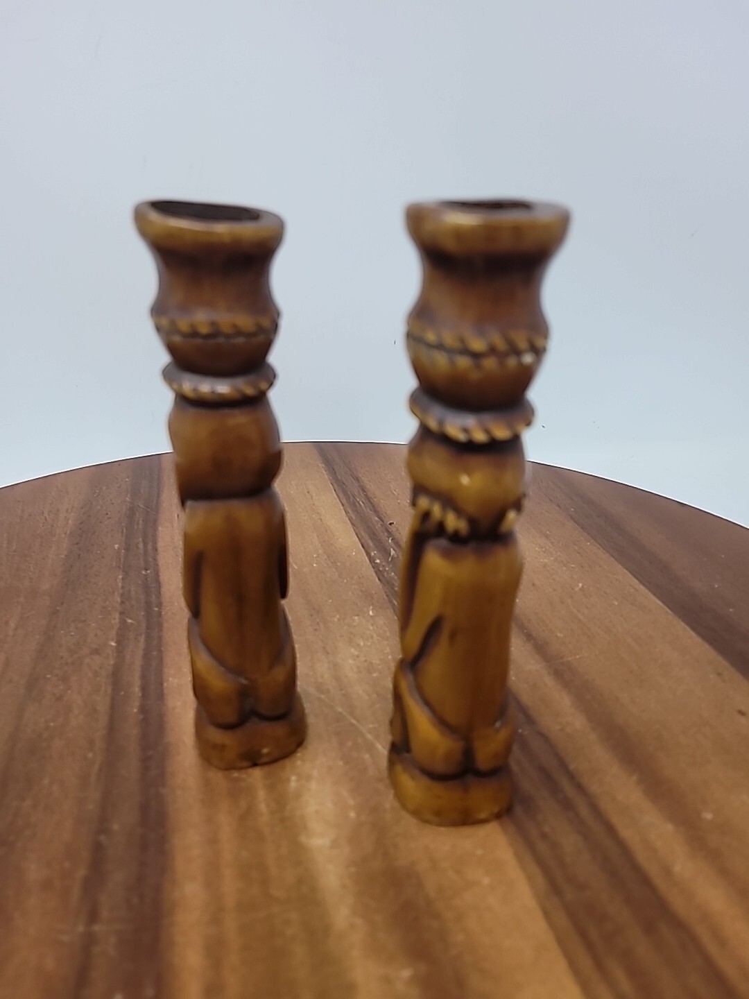 Two TIMOR Indonesian Bone Tribal Sculpture Organic Effigy