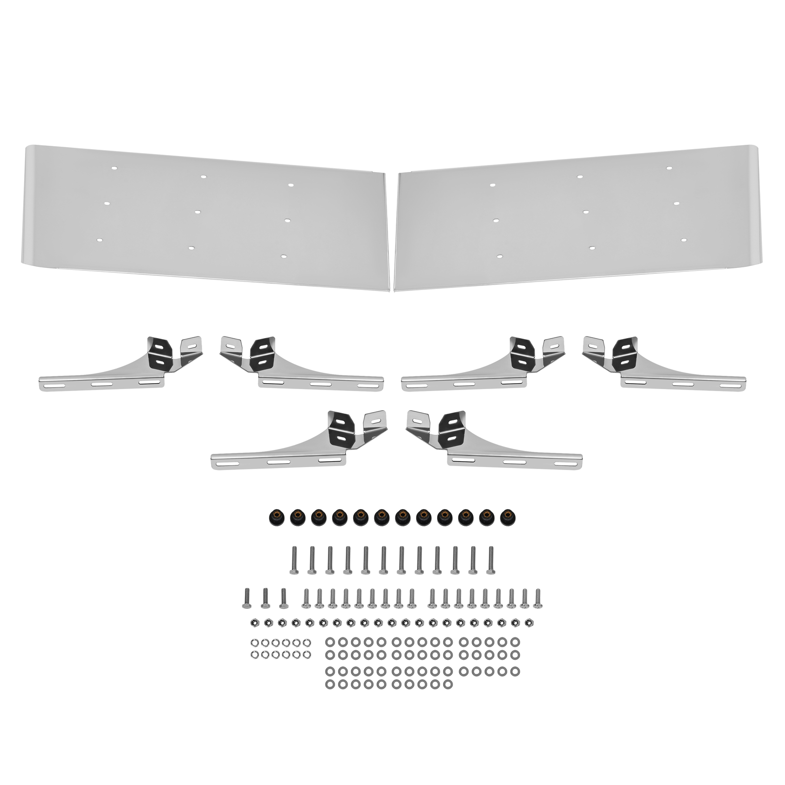 13" Drop Sun Visor For Kenworth T800/W900/T300 84-98 Windshield Stainless Steel