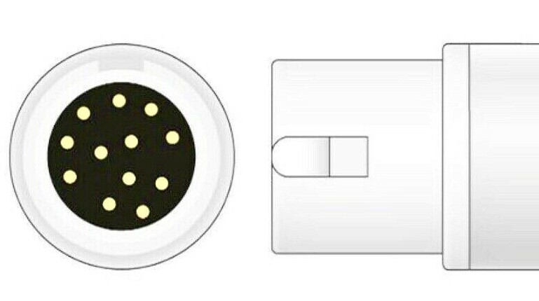 Philips 12 pin 3 Leads Grabber ECG EKG Cable M1972A - Same Day Shipping