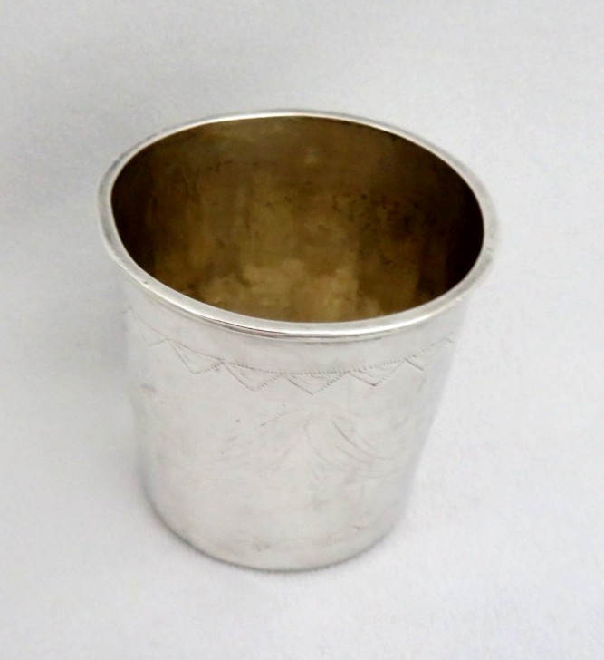 Antique Sterling Silver Beaker / Kiddush Cup 48g ~ Extremely OLD RARE MARKS