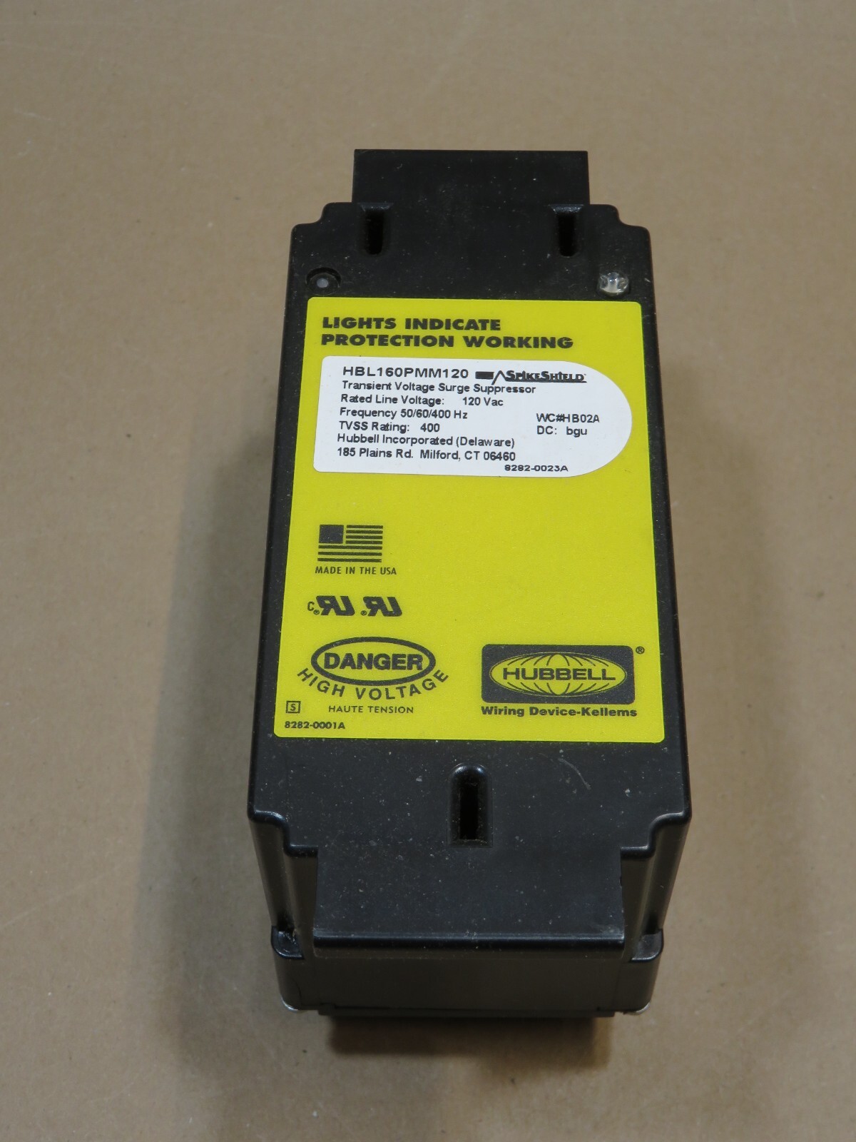 Hubbell HBL160pmm120 hot swappable module for Panel Master / SpikeShield