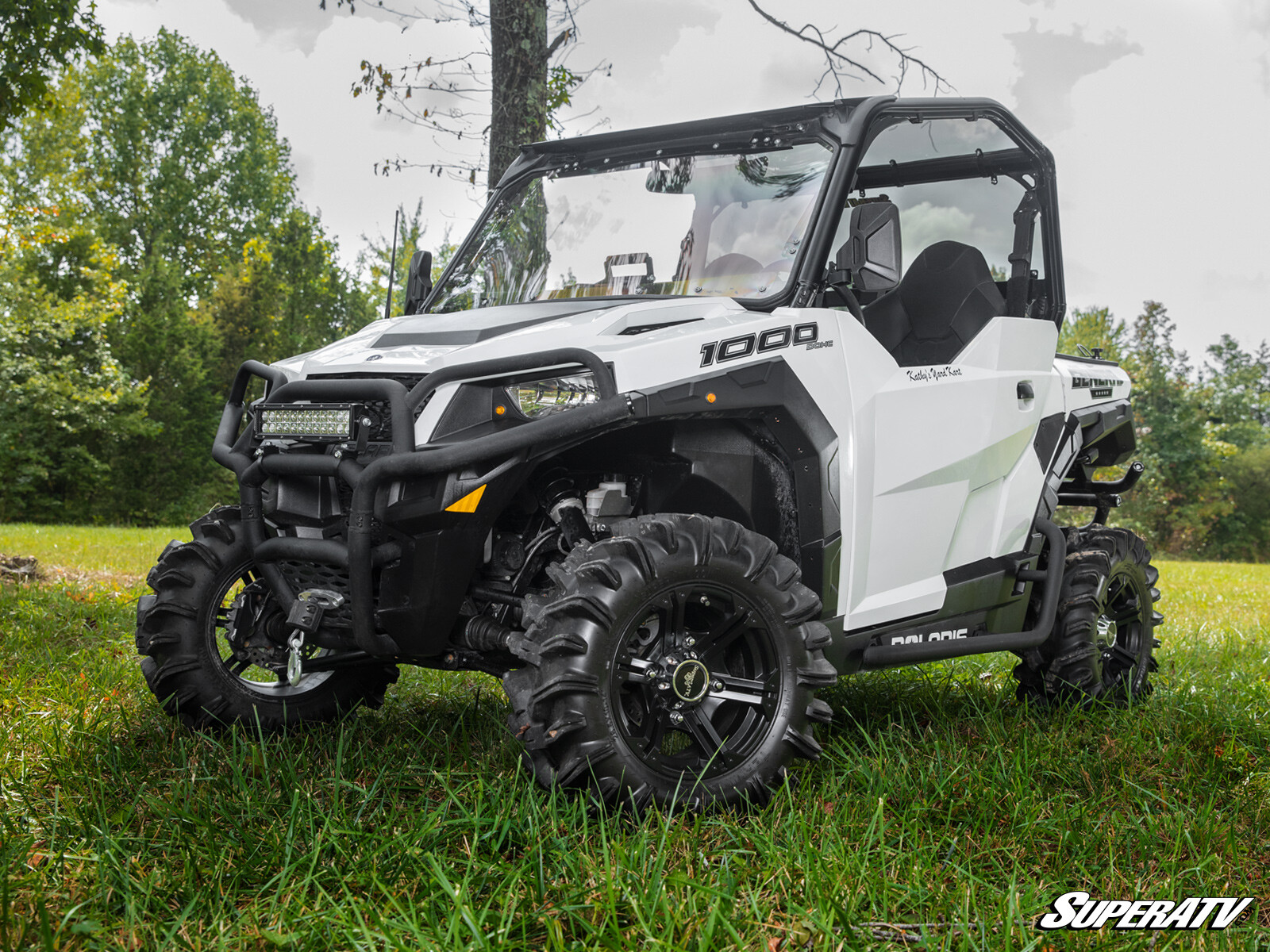 SuperATV Heavy Duty Nerf Bars for Polaris General 1000 (2016+) - BLACK