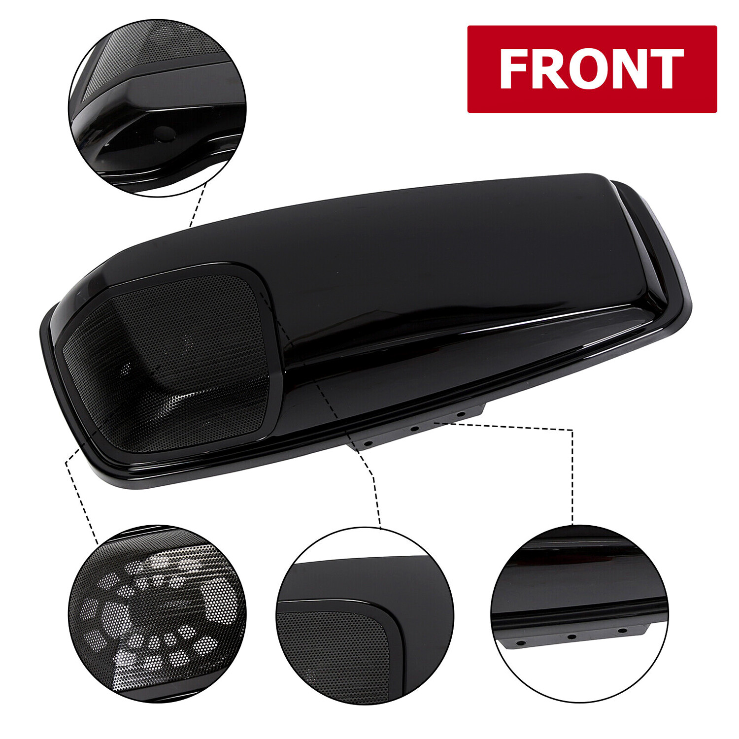 Saddlebag Lids Speaker 5x7 Cutouts For Harley Touring Road King Glide 2014-2024