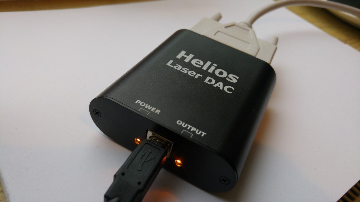 Helios Laser DAC - Low cost laser ILDA projector USB controller adapter