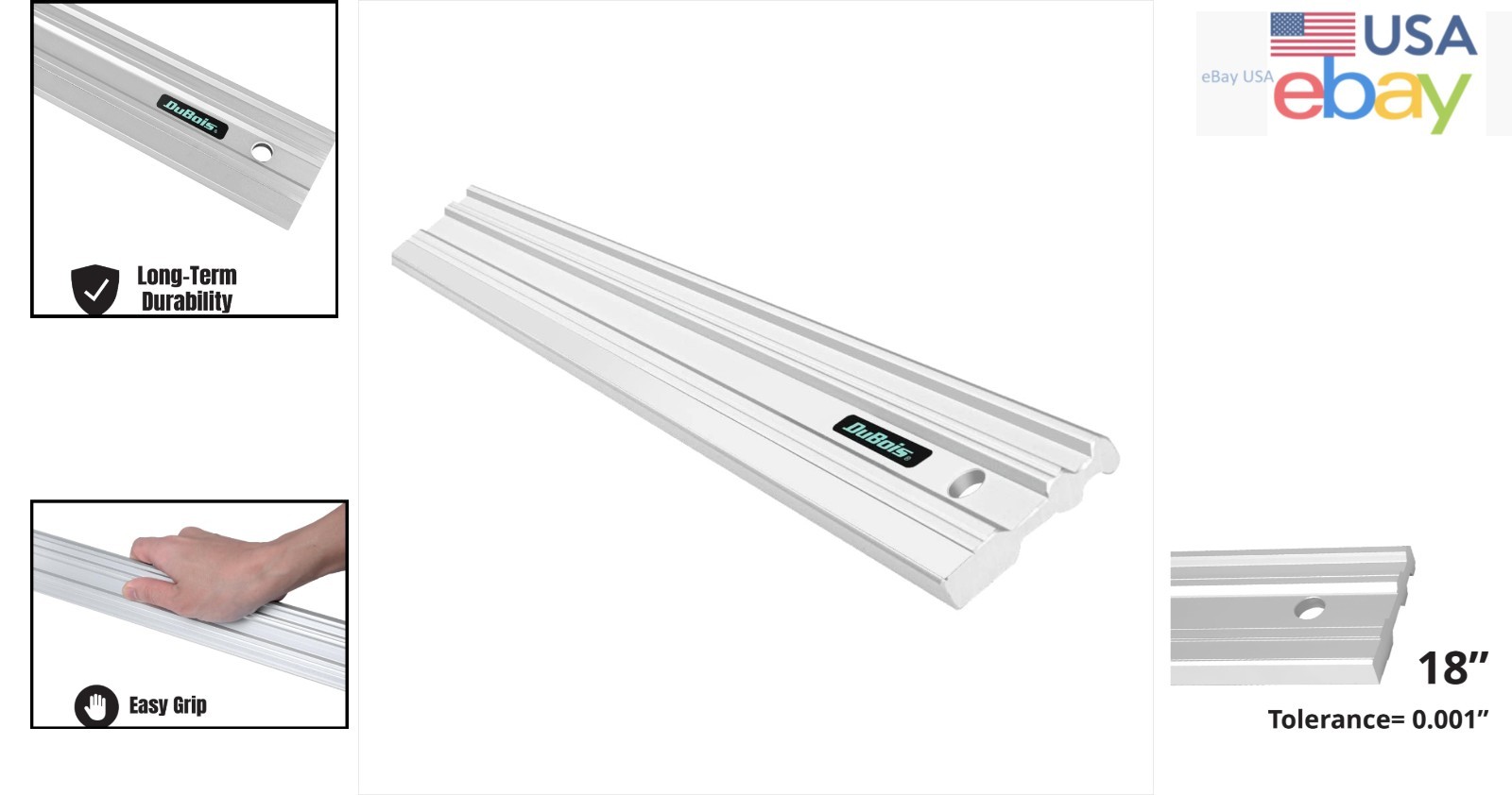 Precision .001'' Aluminum Straight Edge - Ideal for Machinists and Woodworkers