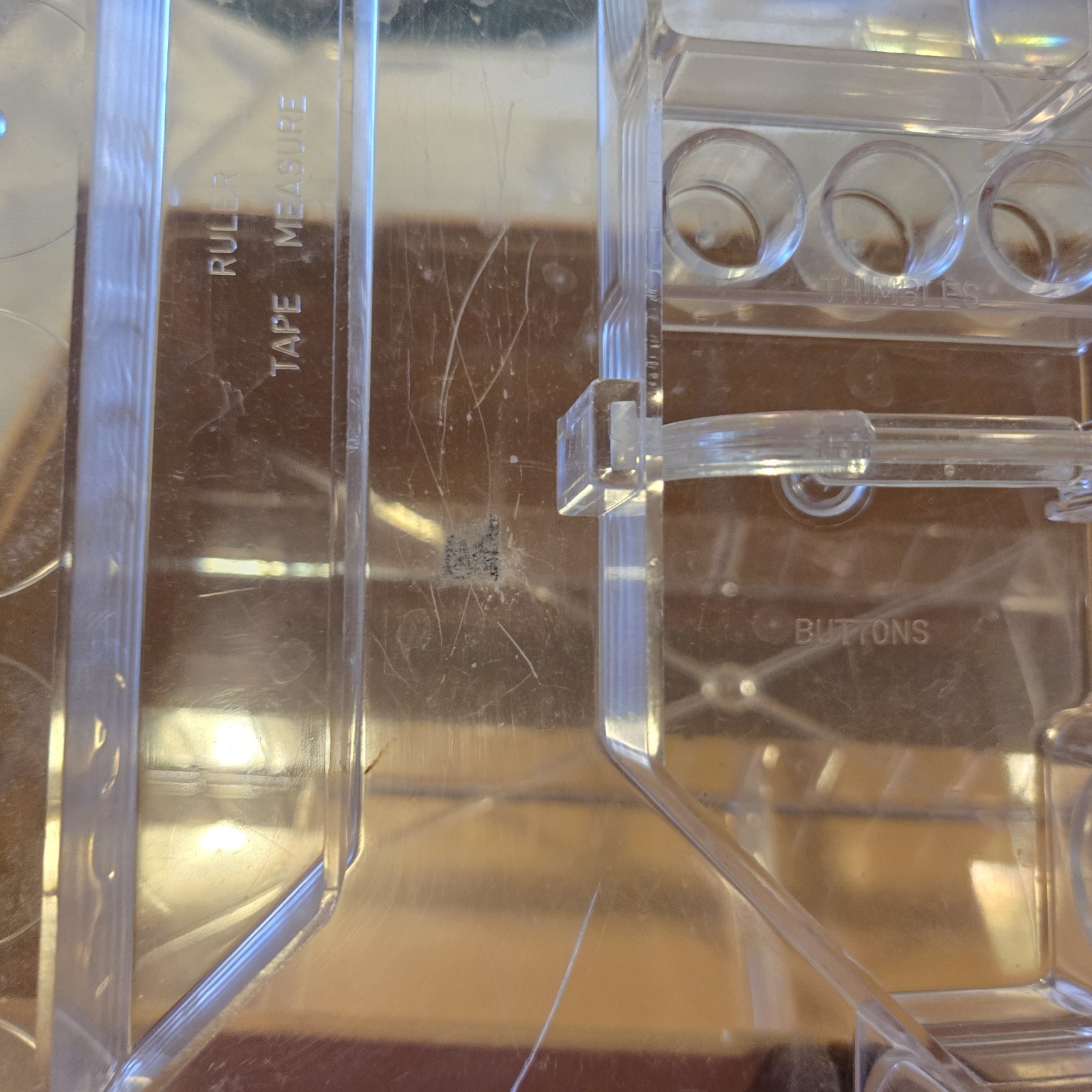 Wilson Wil-Hold Mustard Yellow Sewing Organizer, retro look, with Sewing Notions