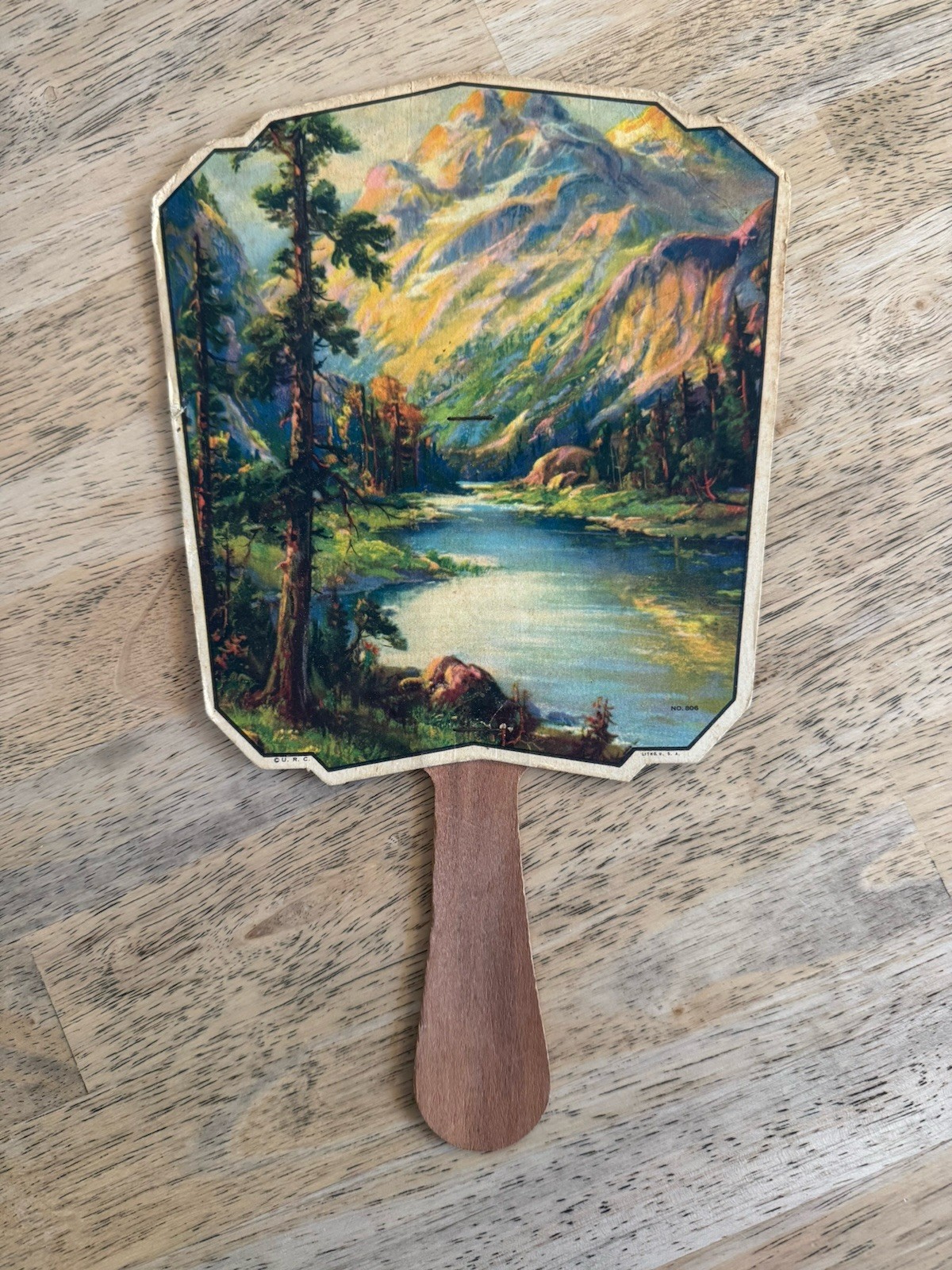 5 Vintage Hand Fans Grocery 1936 Church 1981 Jeweler VA Religious Hand Fans