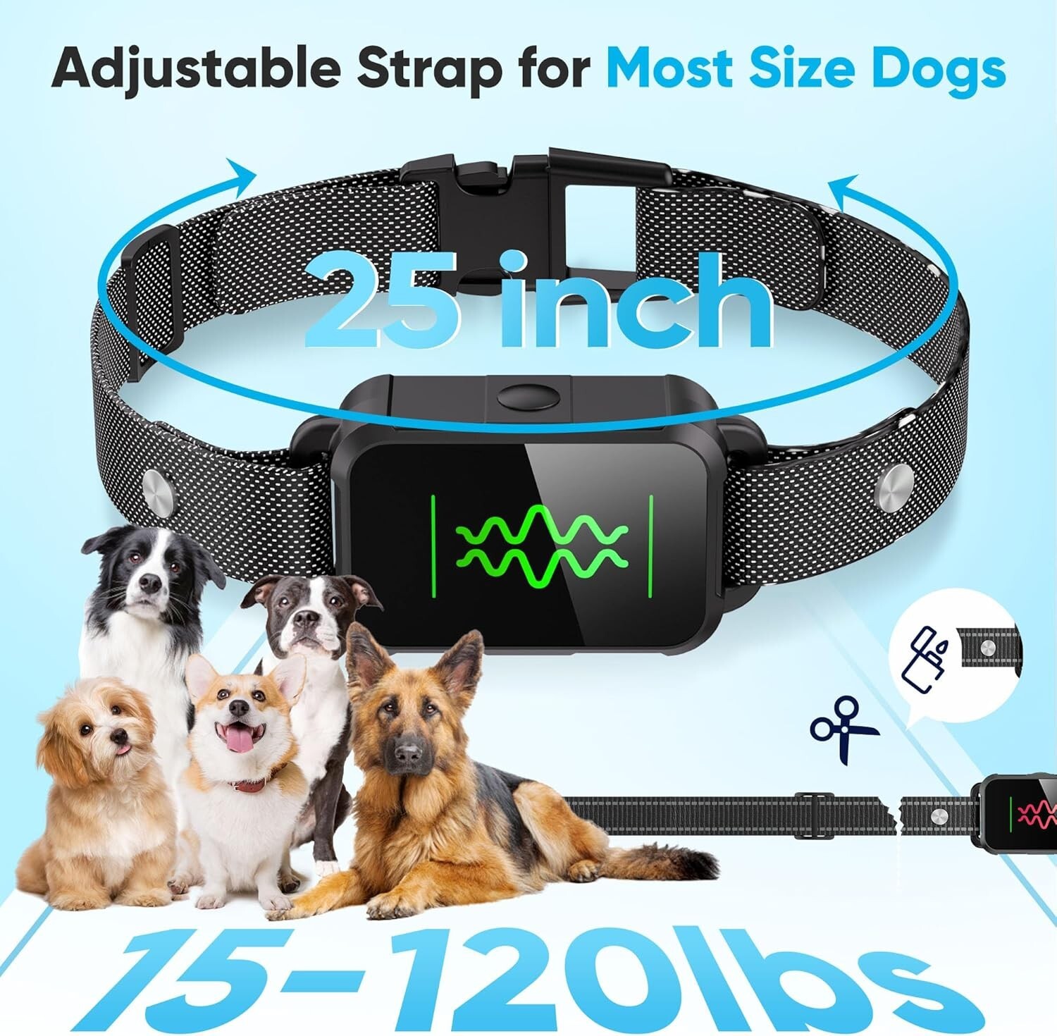 Dog Shock Collar - Dog Training Collar with Remote 2000FT, Rechargeable Smart