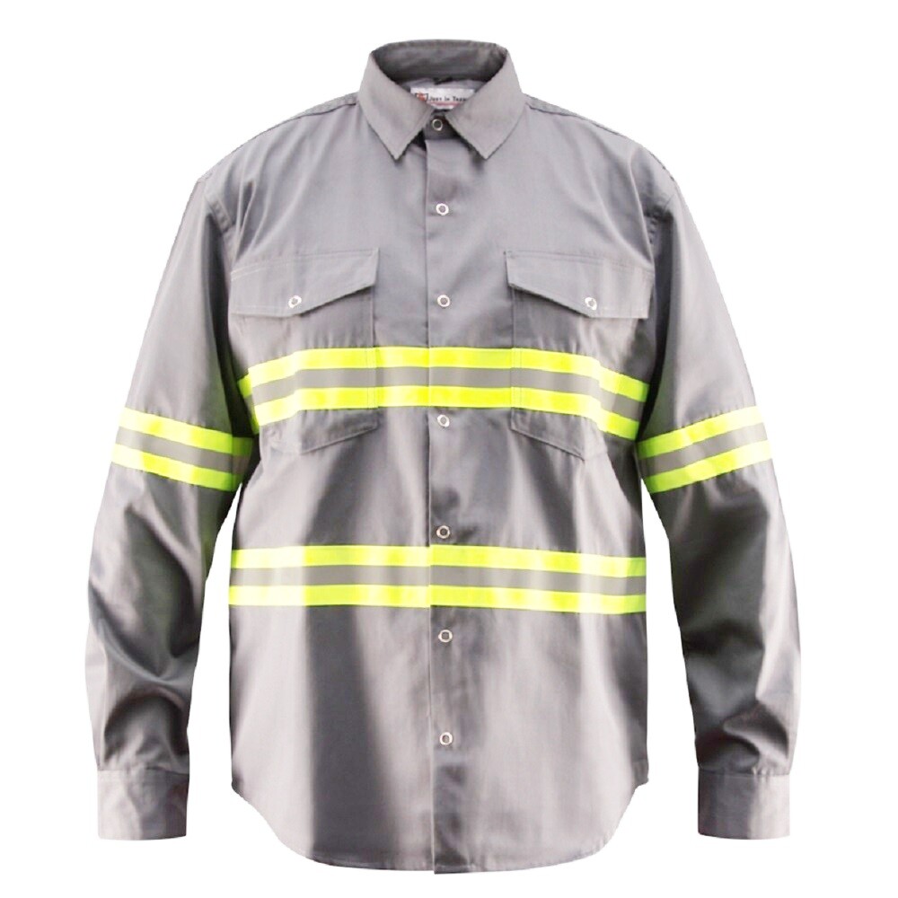 Premium Hi Vis Reflective Safety Work Shirt, Full Sleeve