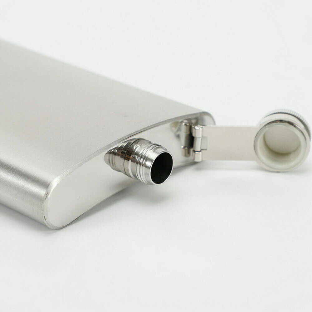 Mens Liquor Pocket Hip Flask Stainless Steel Whiskey Screw Cap Camping Flagon