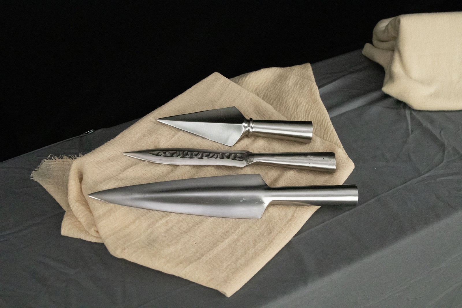 Forged Medieval Spear Head Polearm Viking Lance Broadhead