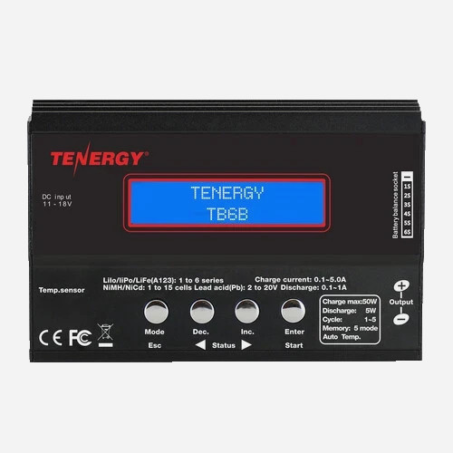 Tenergy TB6B Balance Charger for NiMH/NiCD/Li-PO/Li-Fe Packs & Power Supply