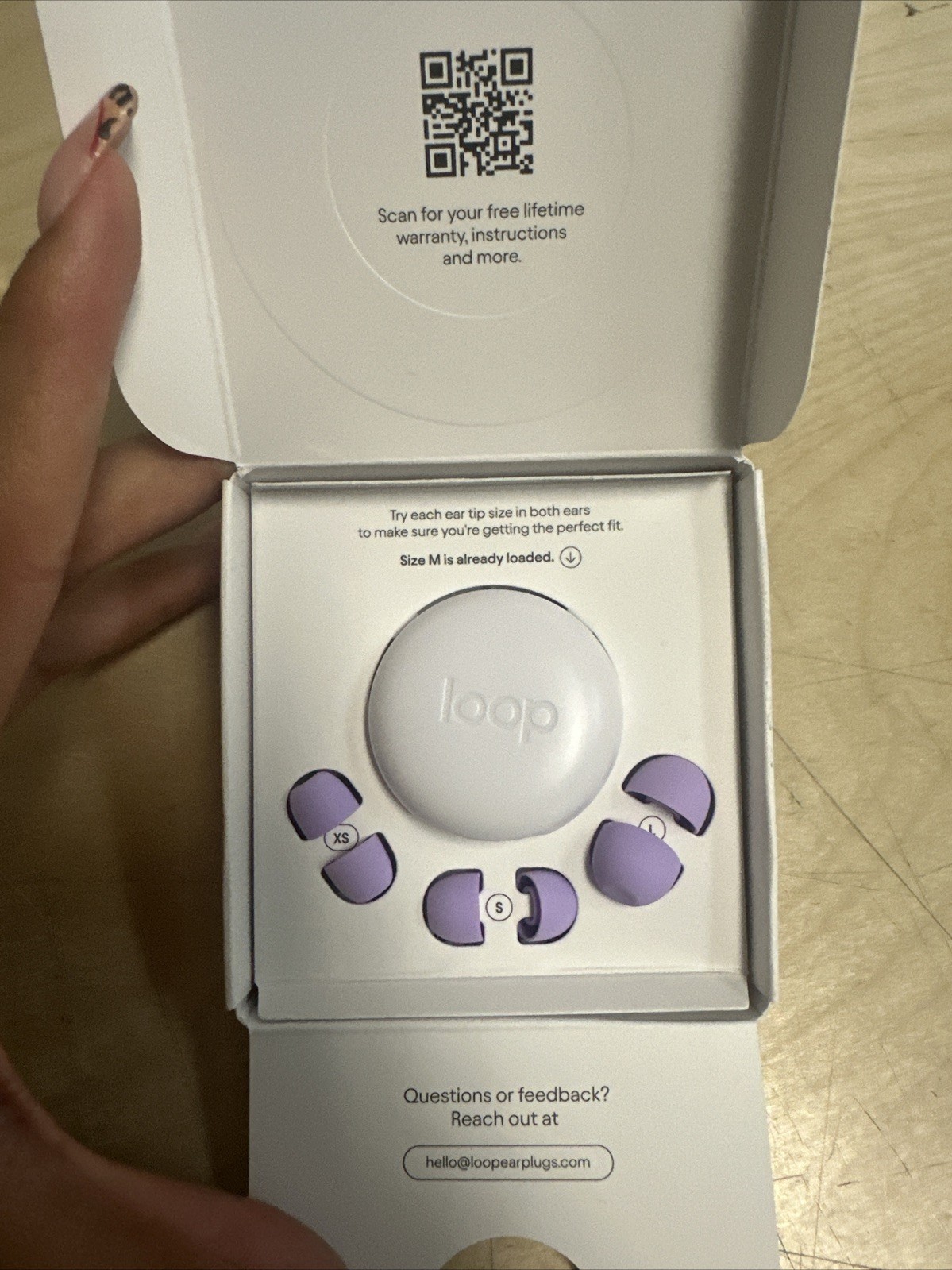 Loop Quiet 2 Ear Plugs For Noise Reduction - 14dB - Color - Violet - Open Box