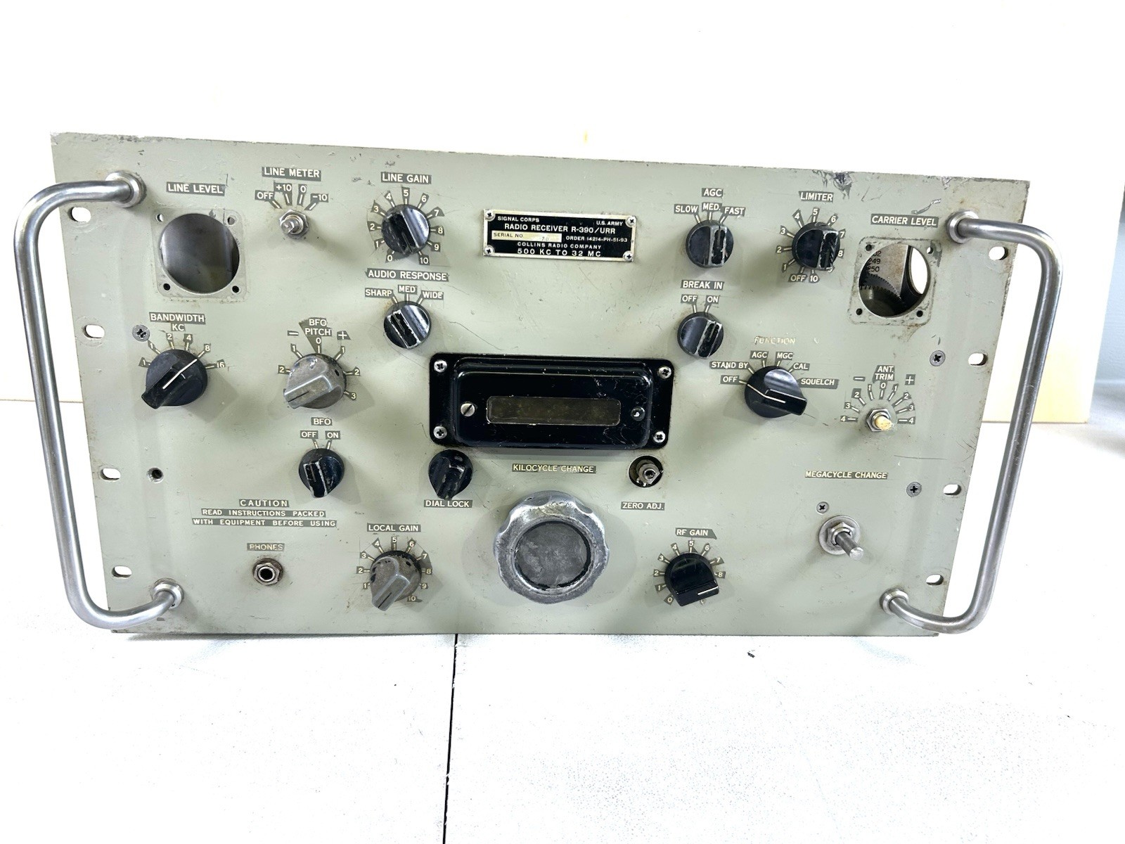 Vintage Collins R-390/URR Army Tube Ham Radio Communications Receiver SN 70