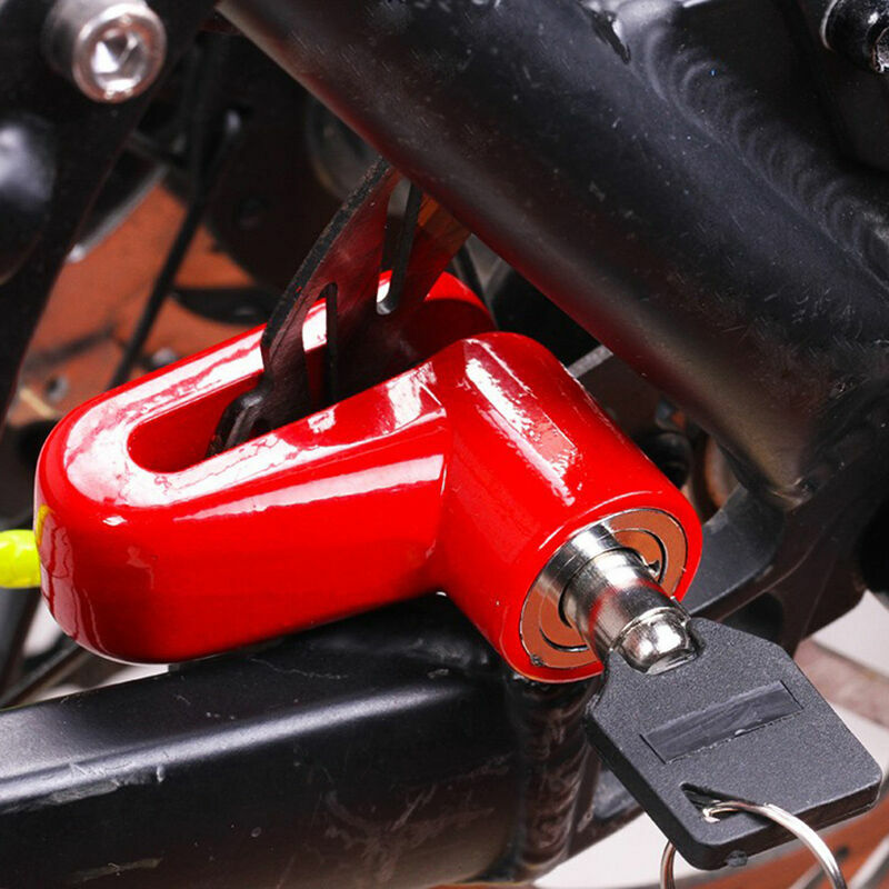 Scooter Bike Bicycle Motorcycle Safety Anti-theft Disk Disc Brake Rotor Lock red