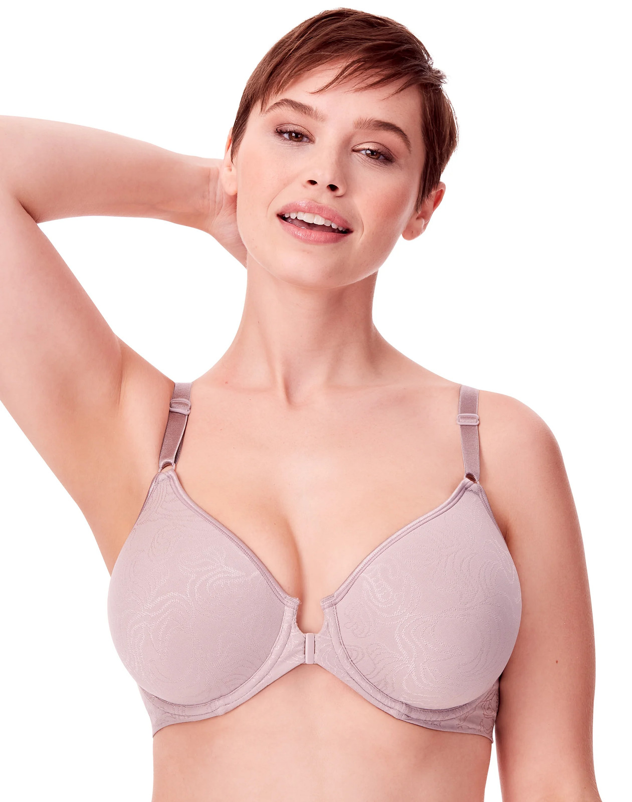 Bali Shaping Bra Comfort Revolution Front Close Smoothing Underwire Womens Foam