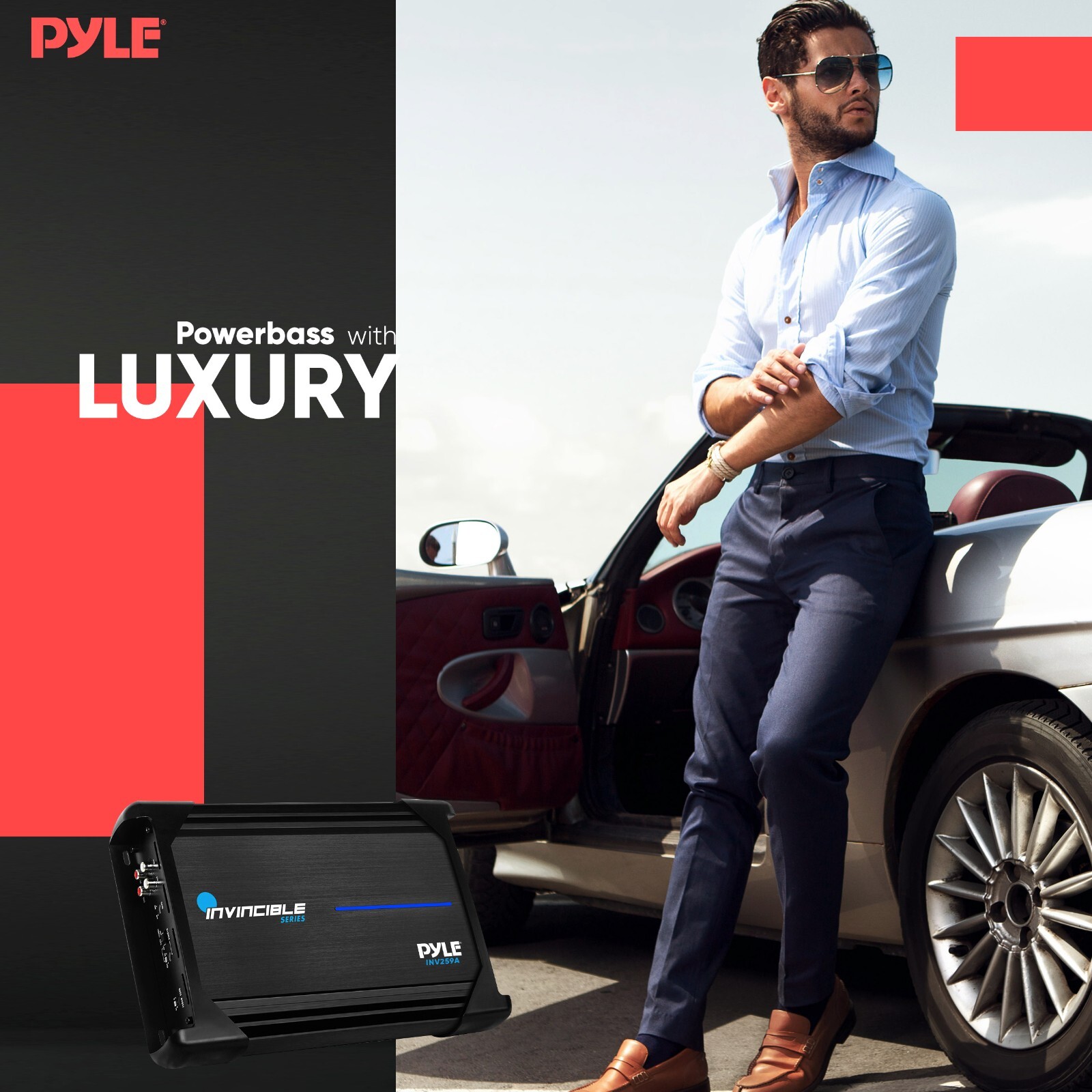 Pyle 2 Channel 2000Watts Max Mosfet Amplifier Invincible Series Amplifier