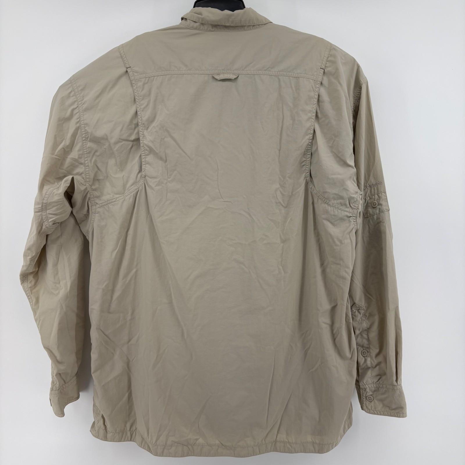 Columbia Titanium Long Sleeve Button Up Shirt Men's XXL Tan Fishing Outdoor
