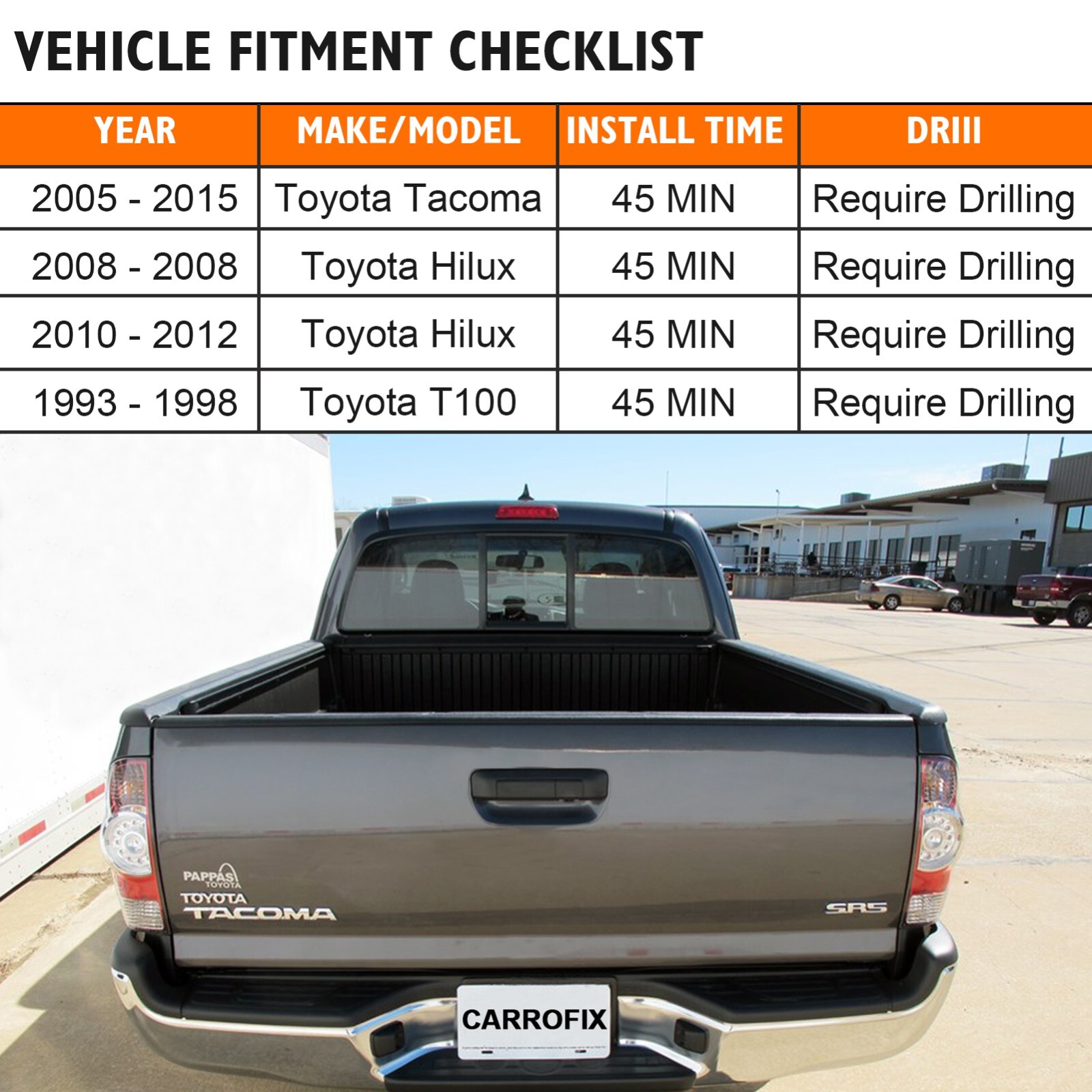 Custom T-connector Harness 4-Way Flat Trailer Output for 2005-2015 Toyota Tacoma