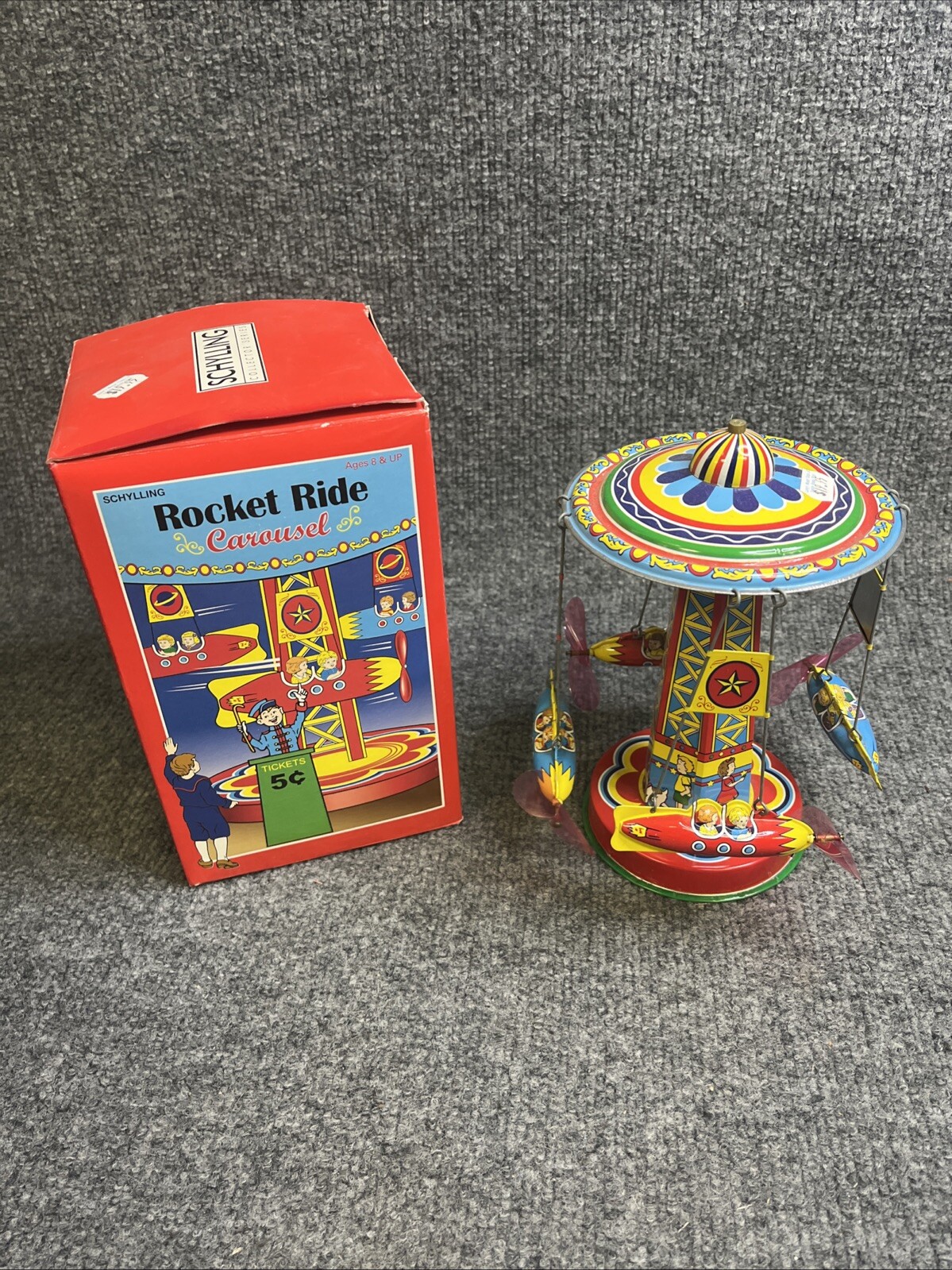 ROCKET RIDE CAROUSEL- SCHYLLING COLLECTOR SERIES 2011 Tin Toy