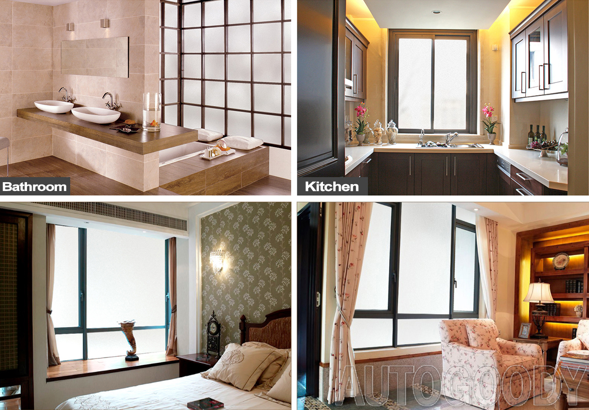 Frosted Glass Film Static Cling Office Bedroom Bathroom Home Window Tint