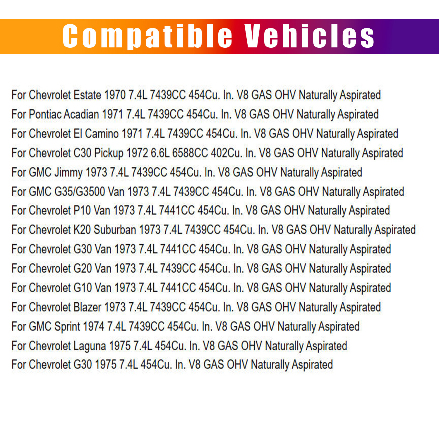 Full Complete Gasket Set For BBC Big Block Chevrolet C20 454 427 396 V8 KS2679
