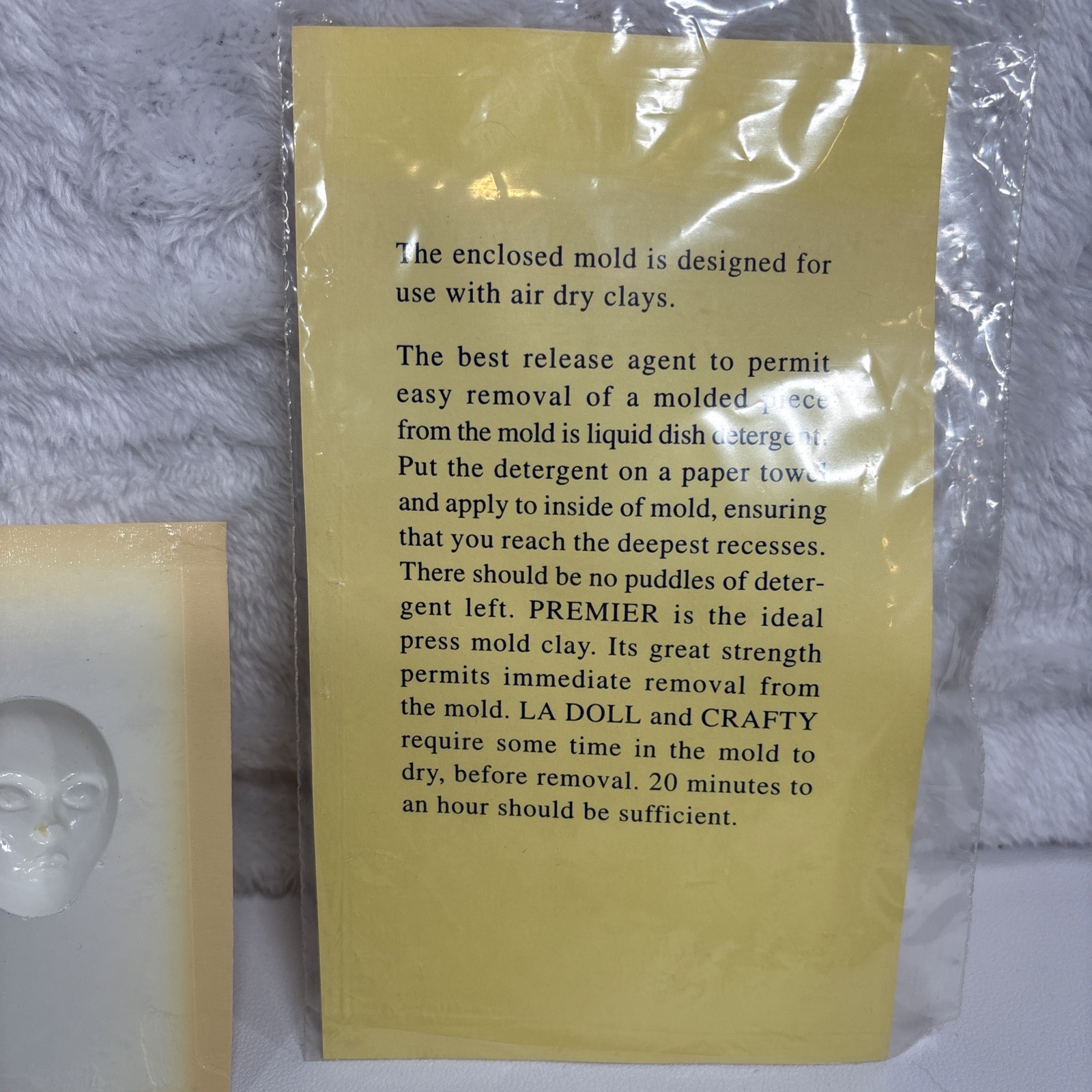 Press Mold For Air Dry Clay Vintage 1990